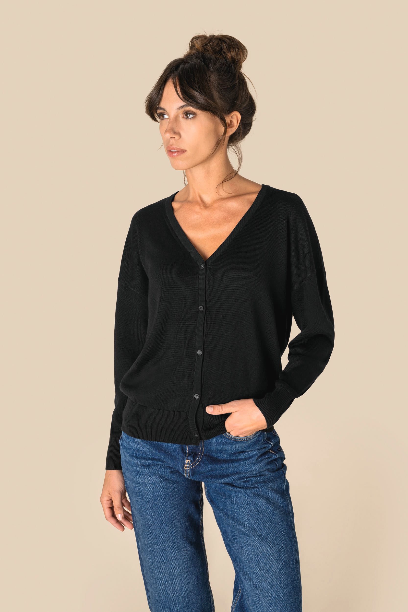 Women's Lyocell Organic Cotton Cardigan | Organic Blank