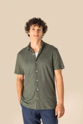 Camisa de punto de lino de manga corta para hombre | Spasso - SP517