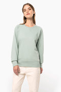 Damen Sweatshirt aus Bio-Baumwolle mit Rundhalsausschnitt und Raglanärmeln - K481