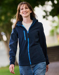 Damen-Softshelljacke mit Kapuze, 3-lagig, 300 g/m² | 94917