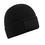 Fashion Patch Beanie - Gerippt, Recycelt & Anpassungsbereit | 98069