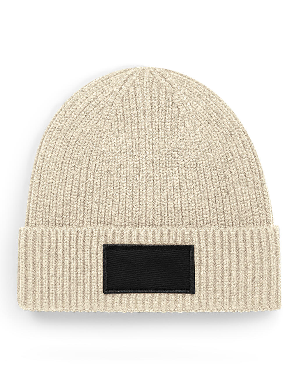 Fashion Patch Beanie - Gerippt, Recycelt & Anpassungsbereit | 98069