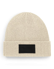 Fashion Patch Beanie - Gerippt, Recycelt & Anpassungsbereit | 98069