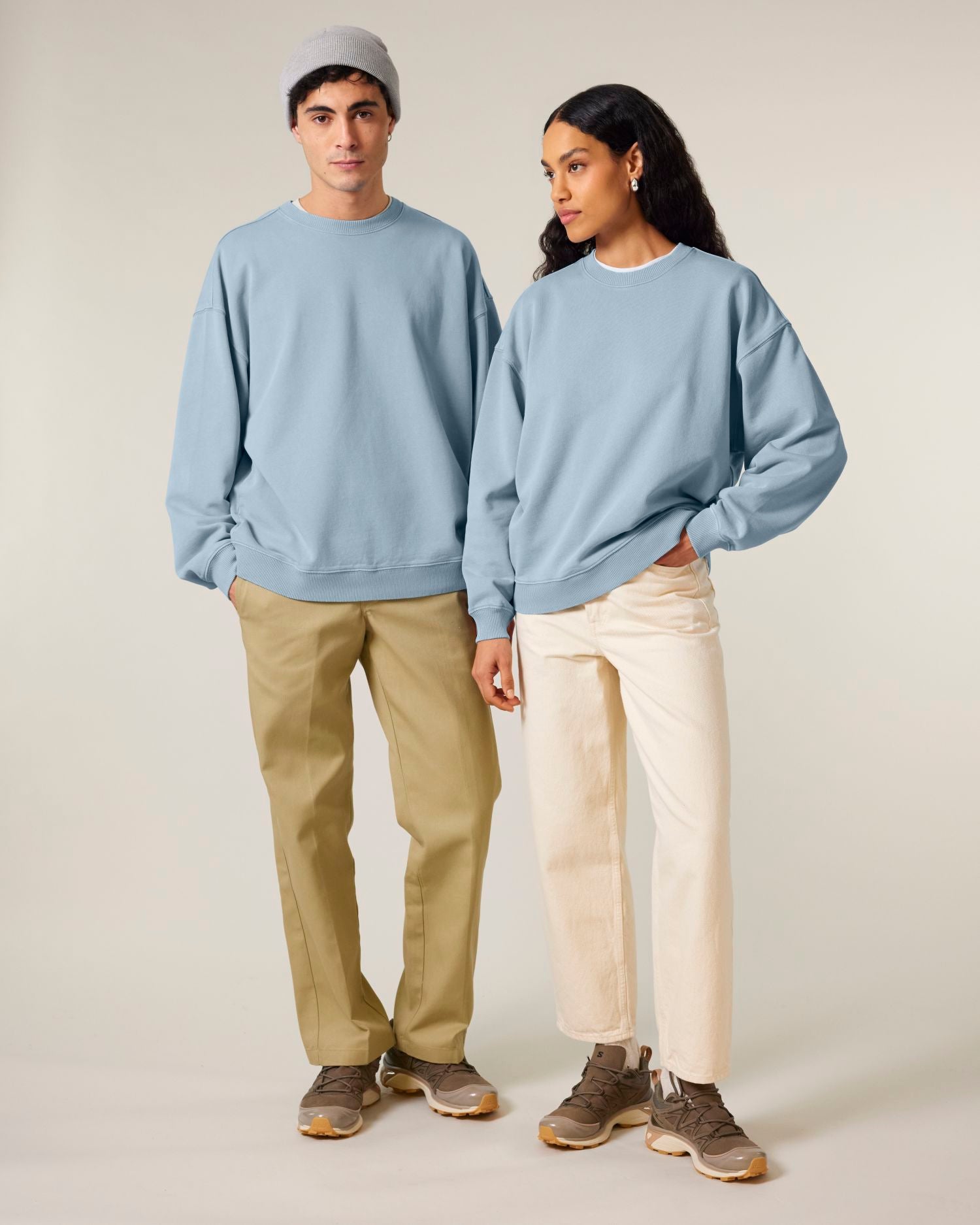 Unisex Organic Oversized Garment Dyed Crew Neck Sweatshirt - 380 GSM | Radder 2.0 Vintage STSU210