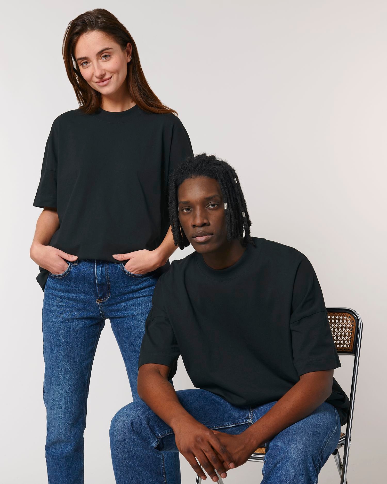 Unisex Bio High Neck Oversized T-Shirt - 200 g/m² | Blaster STTU815
