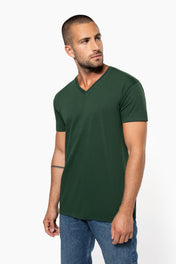 T-shirt col en V en coton biologique pour homme - 145 g/m² | K3028IC