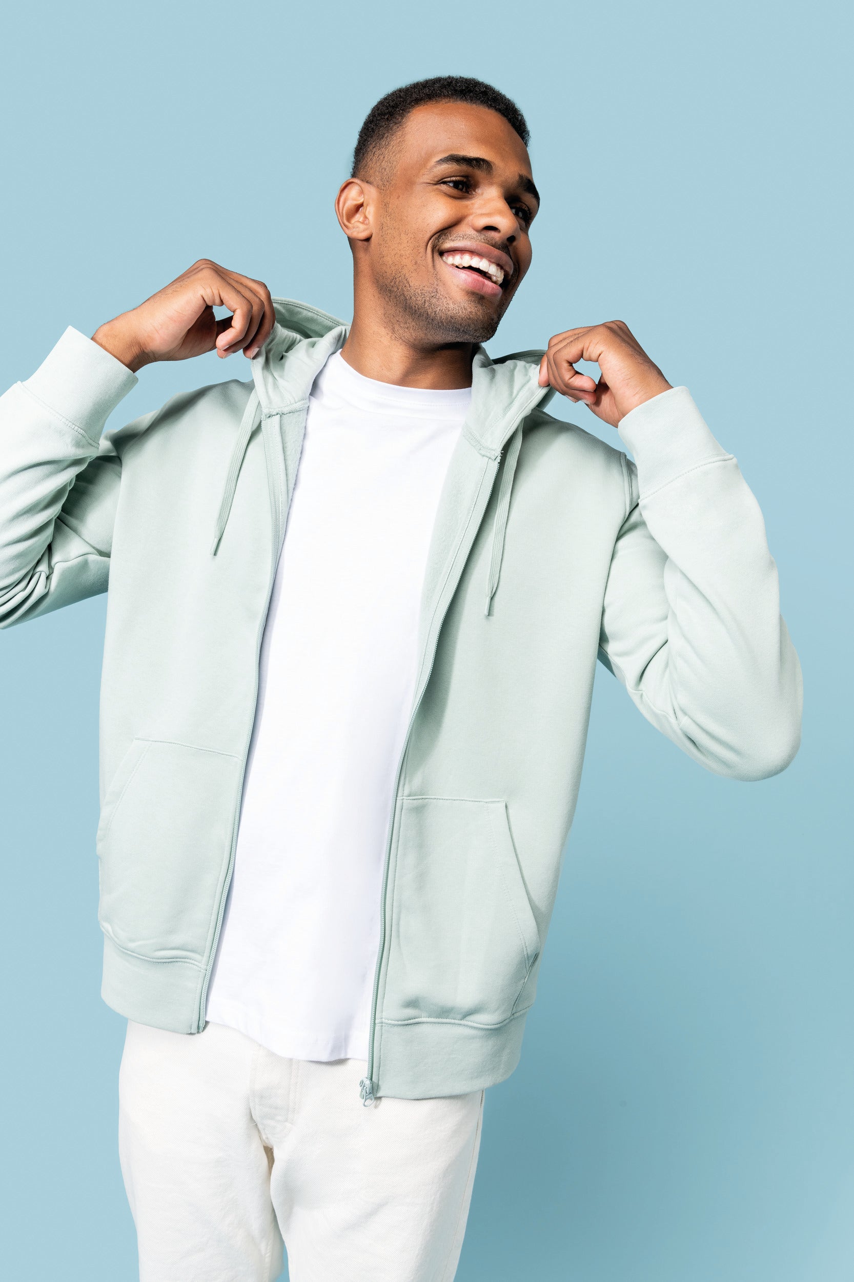 Men's Eco-friendly Hoodie with Zip - 280 g/m² - K4030