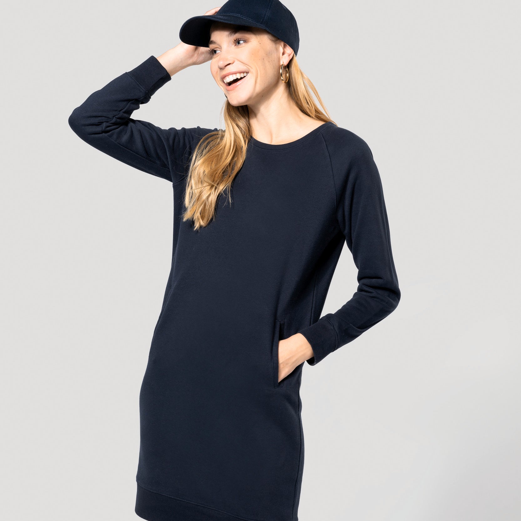 Organic Cotton Fleece Lounge Dress - K493