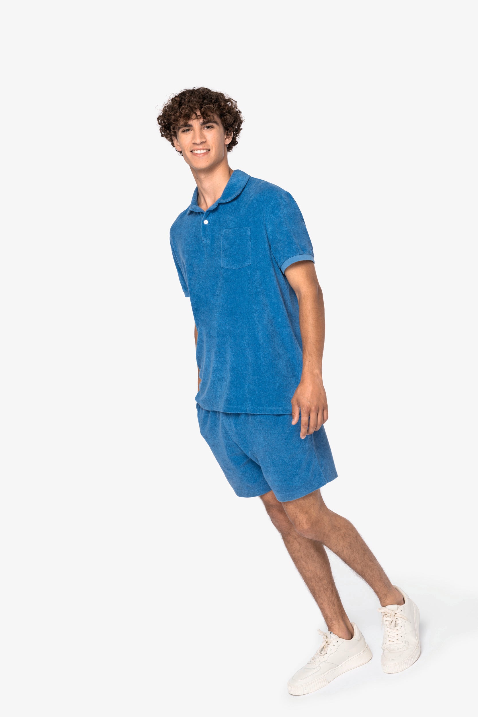 Men's Terry Towel Polo Shirt - Made in Portugal - 210gsm - NS227