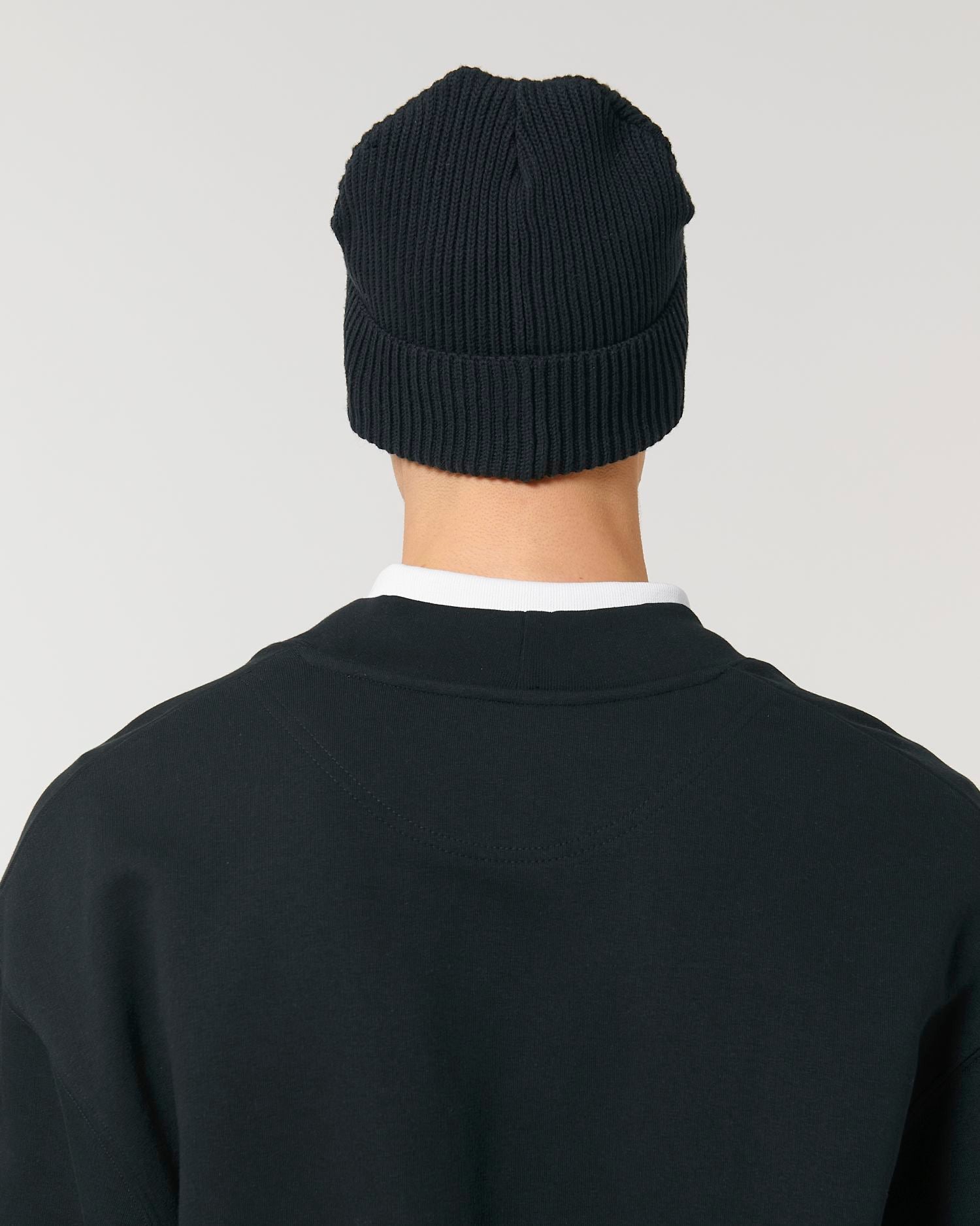 Gerippte Mütze aus Bio-Übergangsmaterial | Fisherman Beanie STAU771