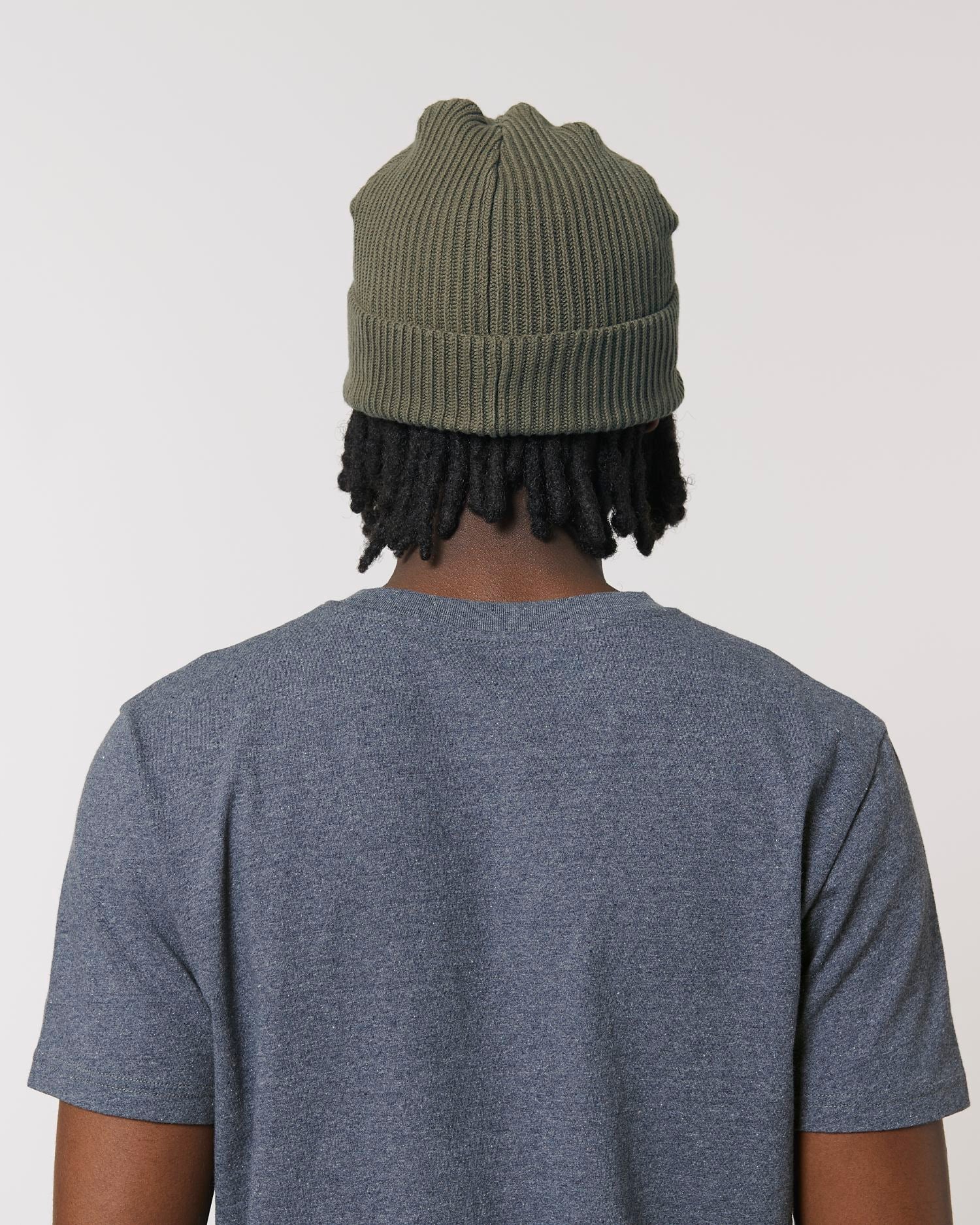Gerippte Mütze aus Bio-Übergangsmaterial | Fisherman Beanie STAU771