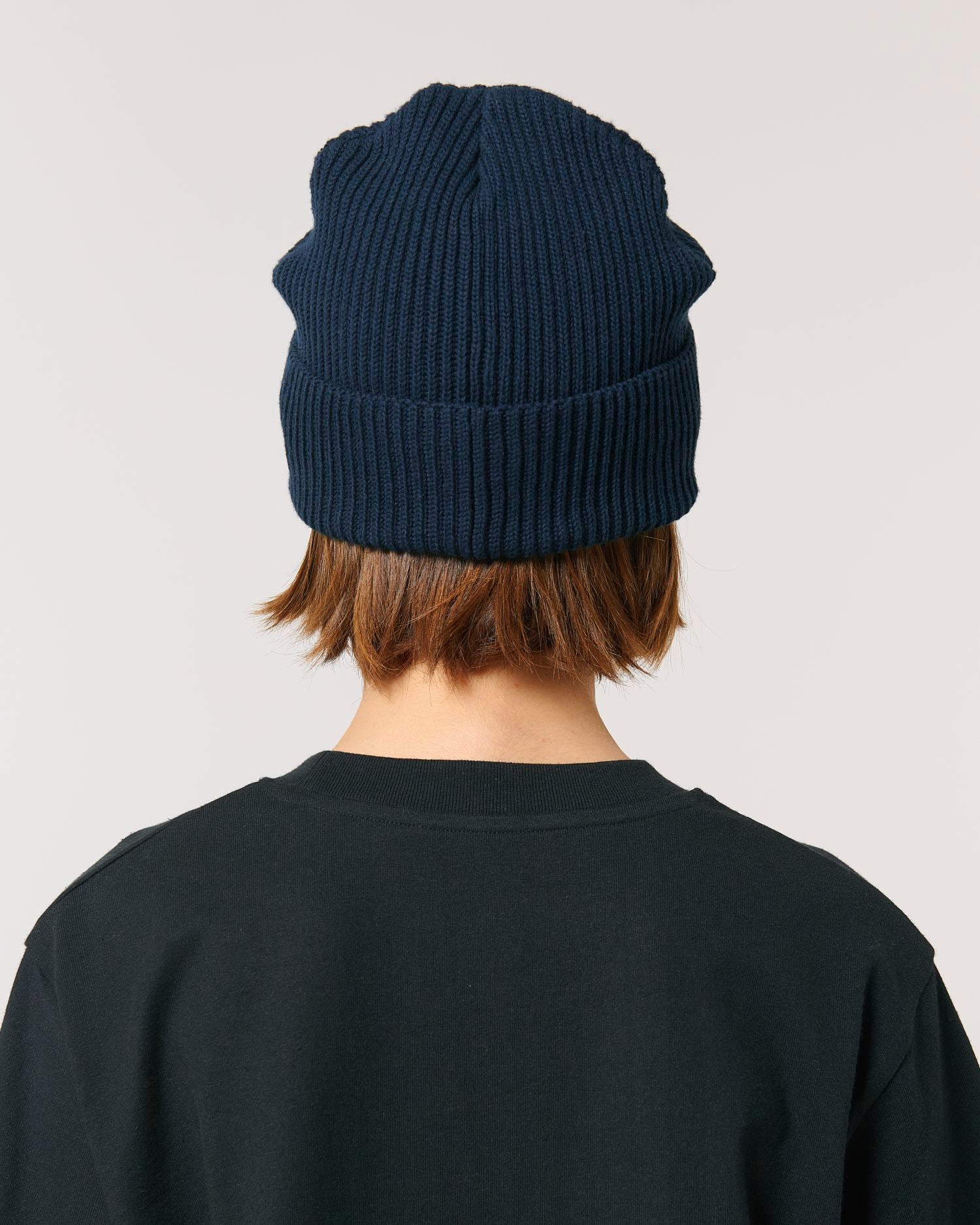 Gerippte Mütze aus Bio-Übergangsmaterial | Fisherman Beanie STAU771