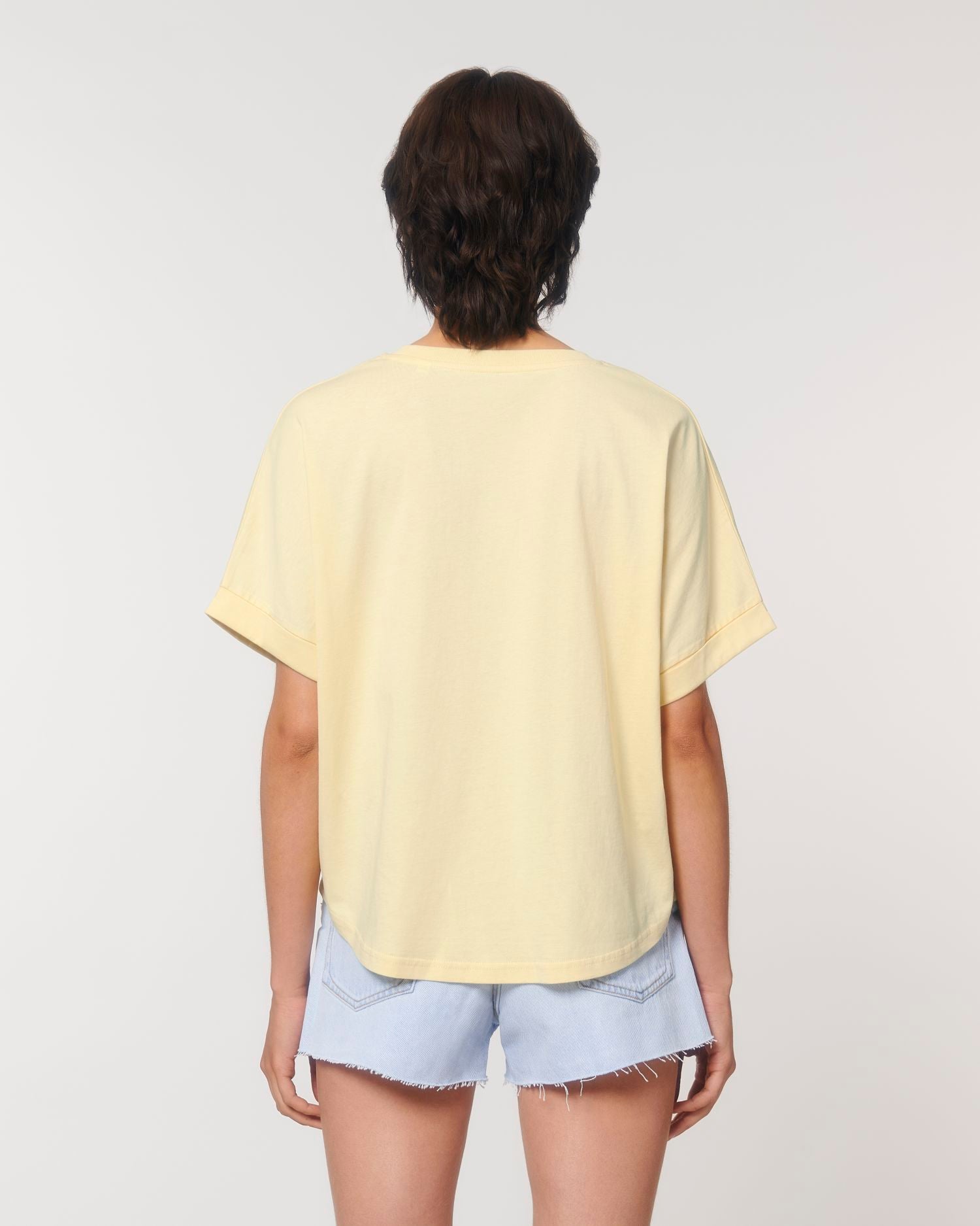 Dames Oversized T-shirt met Opgerolde Mouwen - 155 g/m² | Stella Collider T-shirt STTW089