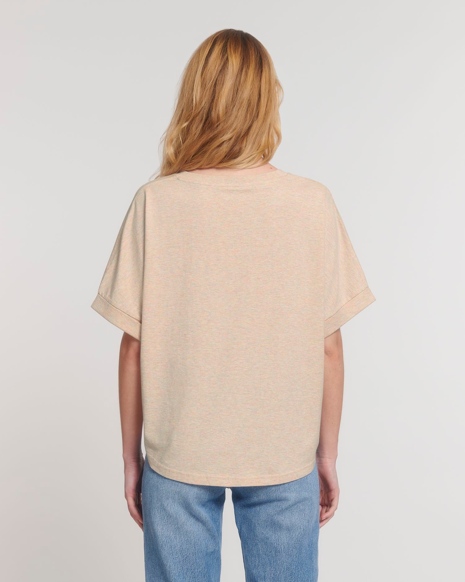 Dames Oversized T-shirt met Opgerolde Mouwen - 155 g/m² | Stella Collider T-shirt STTW089