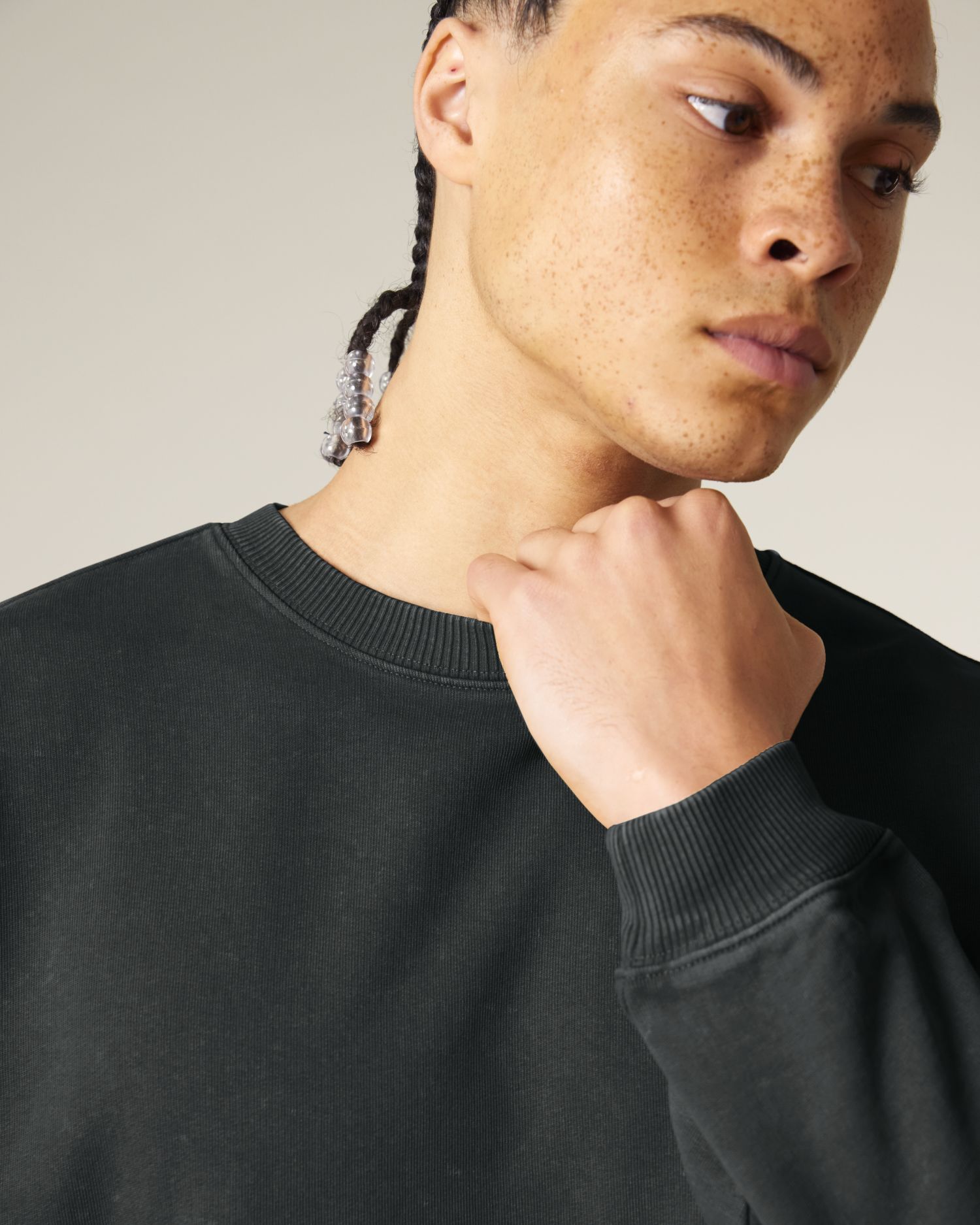 Unisex Organic Oversized Garment Dyed Crew Neck Sweatshirt - 380 GSM | Radder 2.0 Vintage STSU210