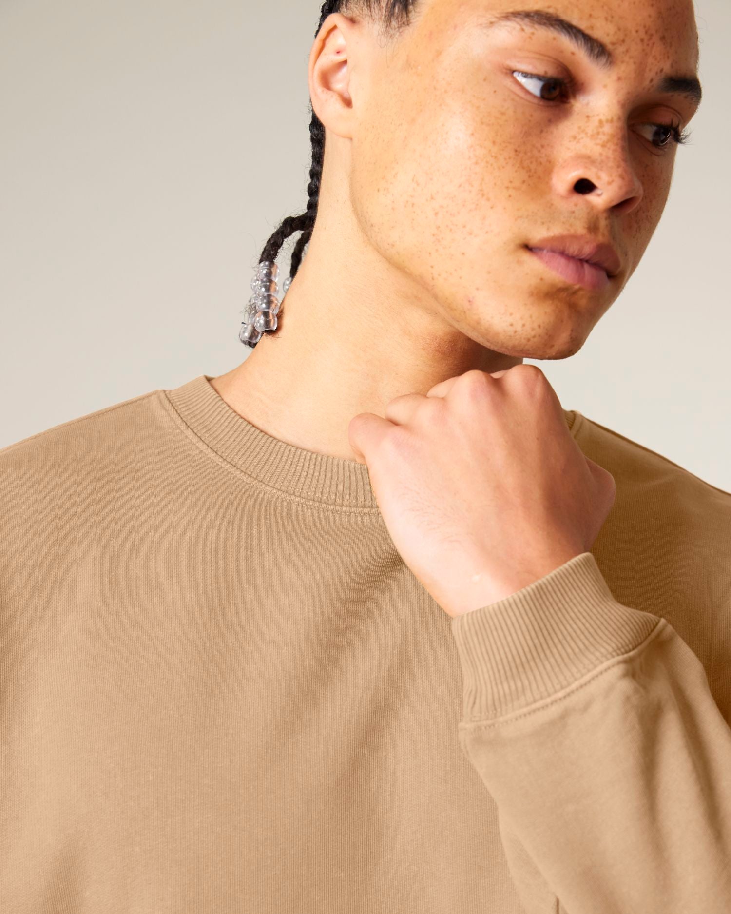 Unisex Organic Oversized Garment Dyed Crew Neck Sweatshirt - 380 GSM | Radder 2.0 Vintage STSU210