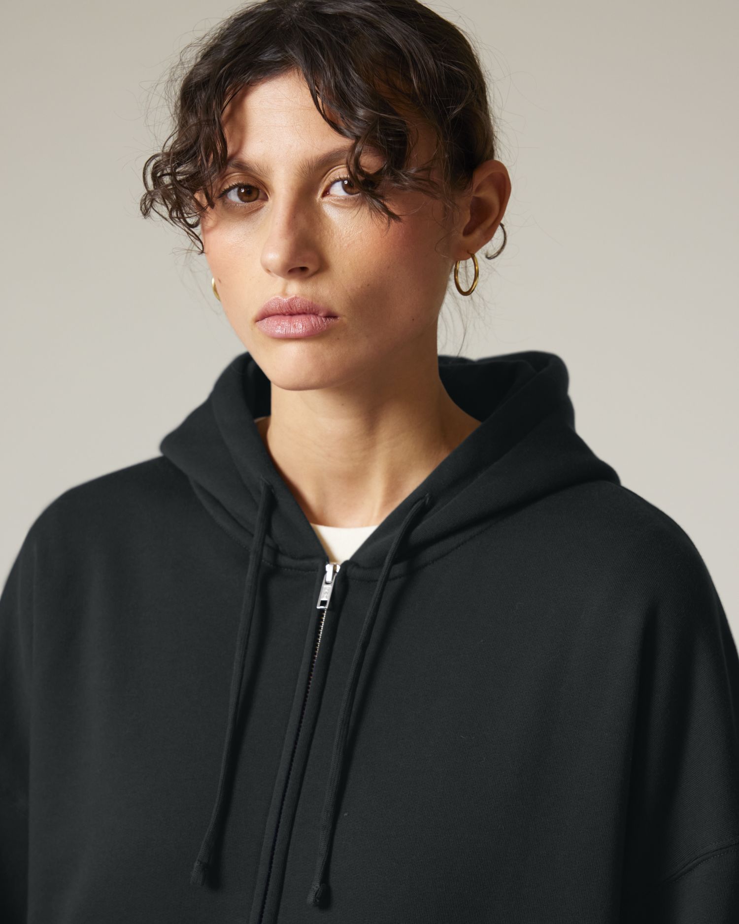 Dames biologische hoodie met rits - 300 GSM | Stella Ida STSW214