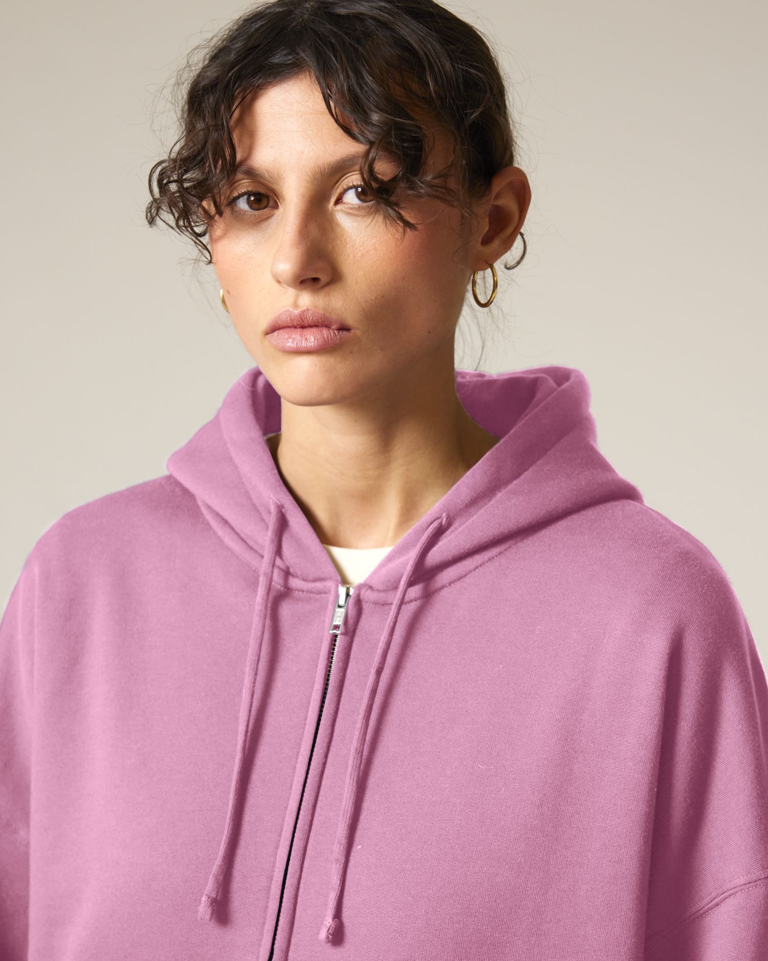 Dames biologische hoodie met rits - 300 GSM | Stella Ida STSW214