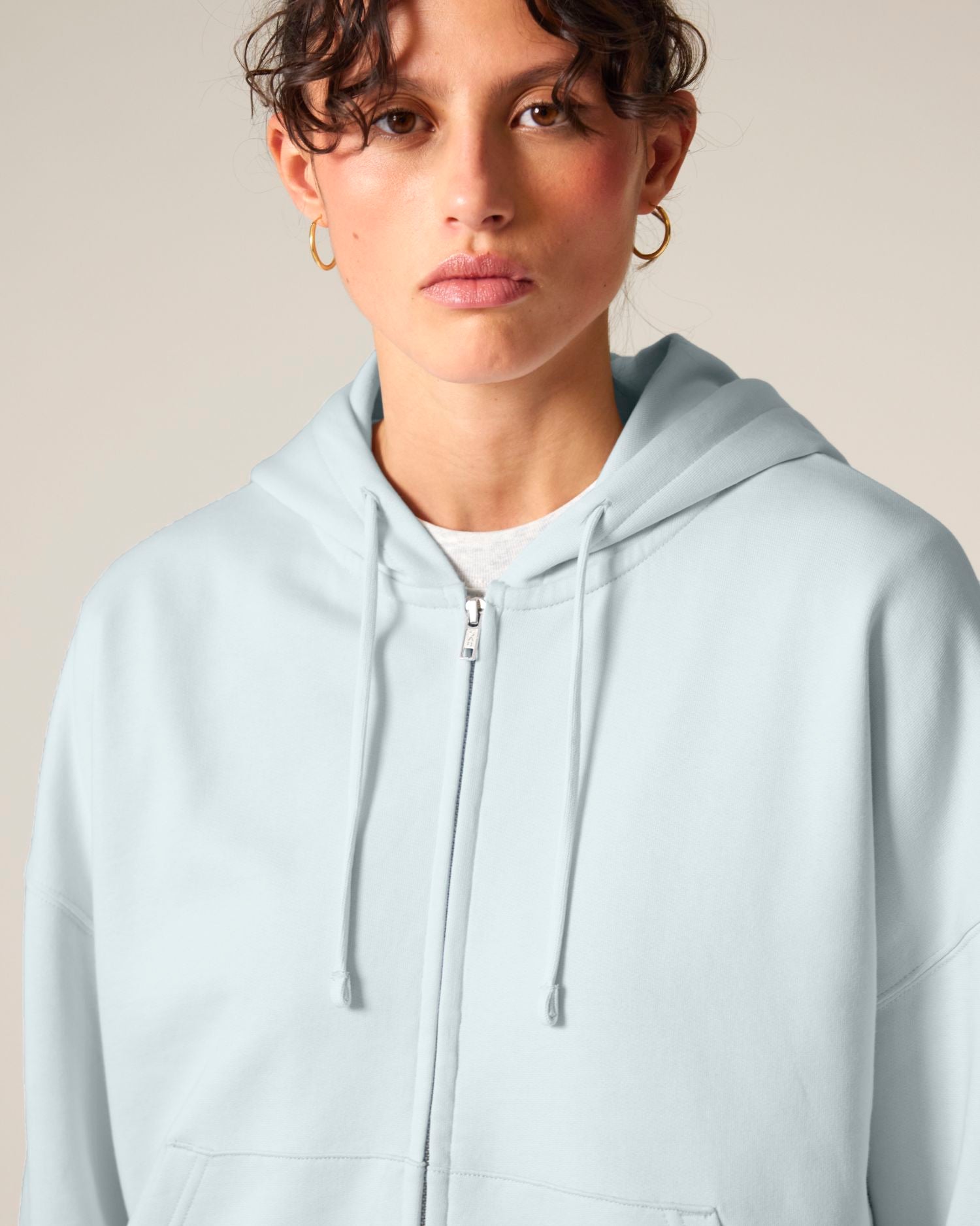 Dames biologische hoodie met rits - 300 GSM | Stella Ida STSW214