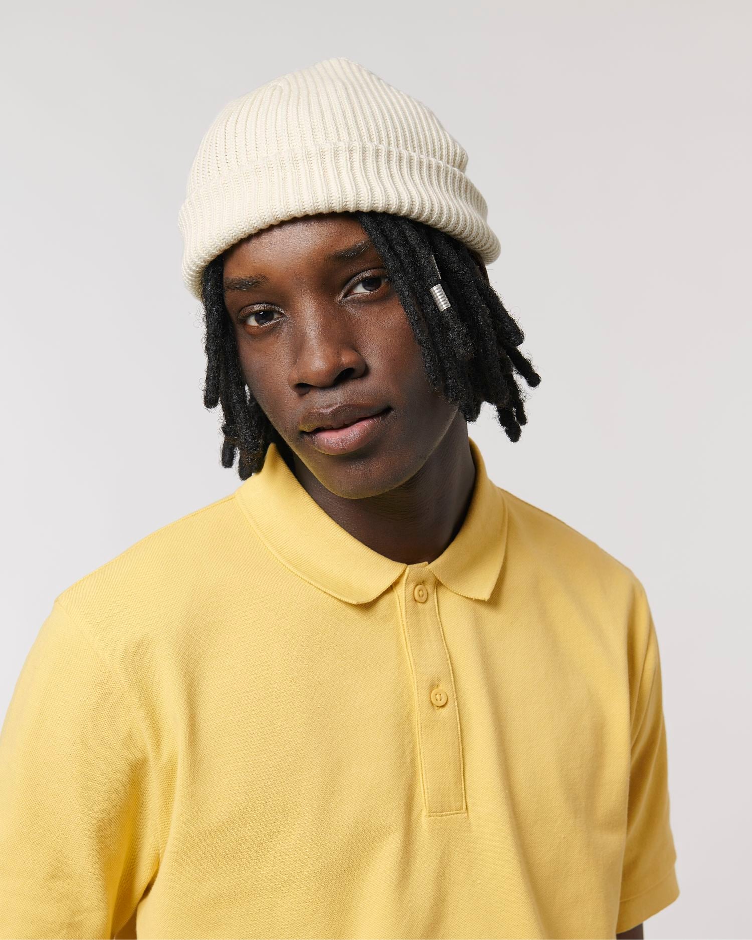 Gerippte Mütze aus Bio-Übergangsmaterial | Fisherman Beanie STAU771