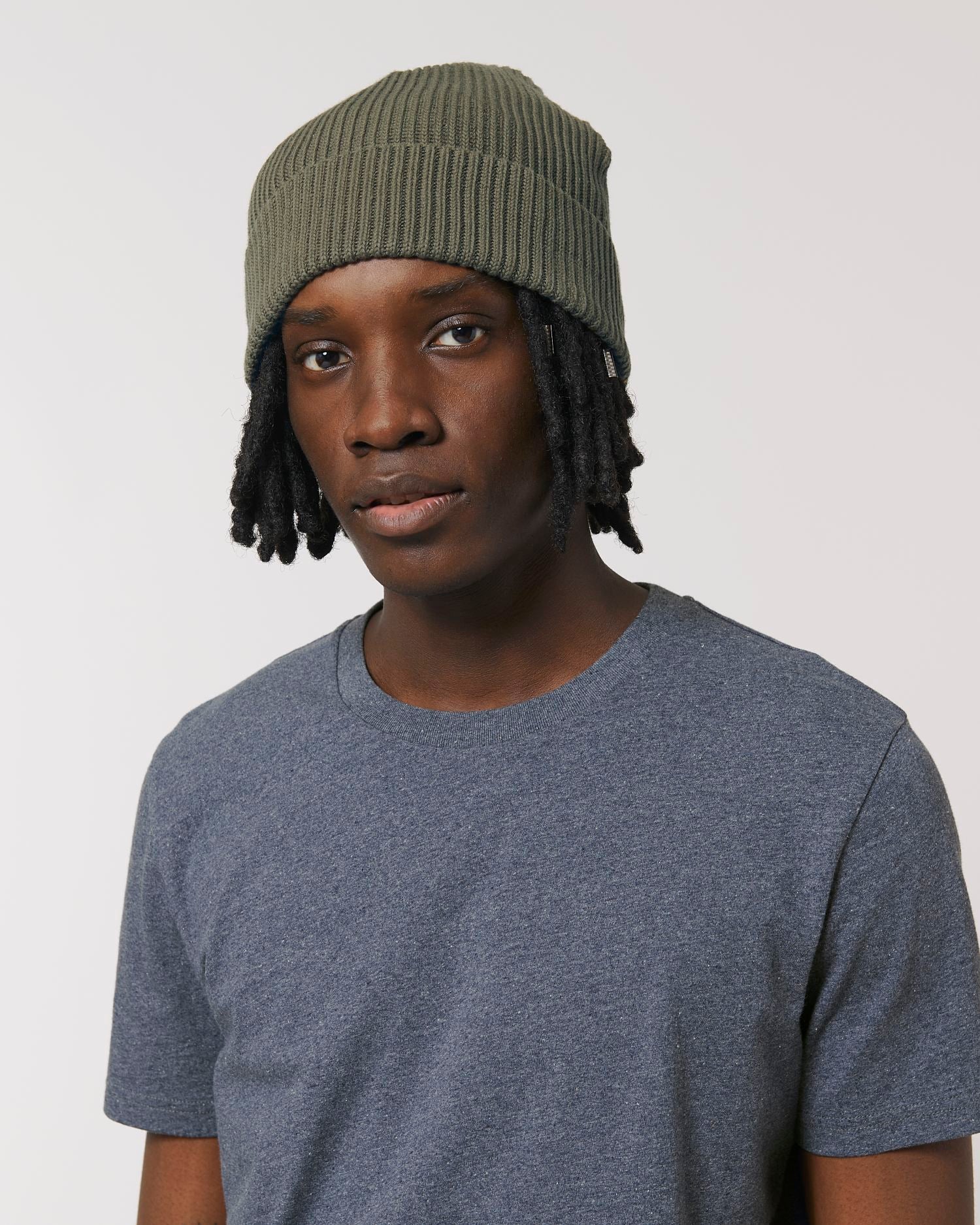 Gerippte Mütze aus Bio-Übergangsmaterial | Fisherman Beanie STAU771
