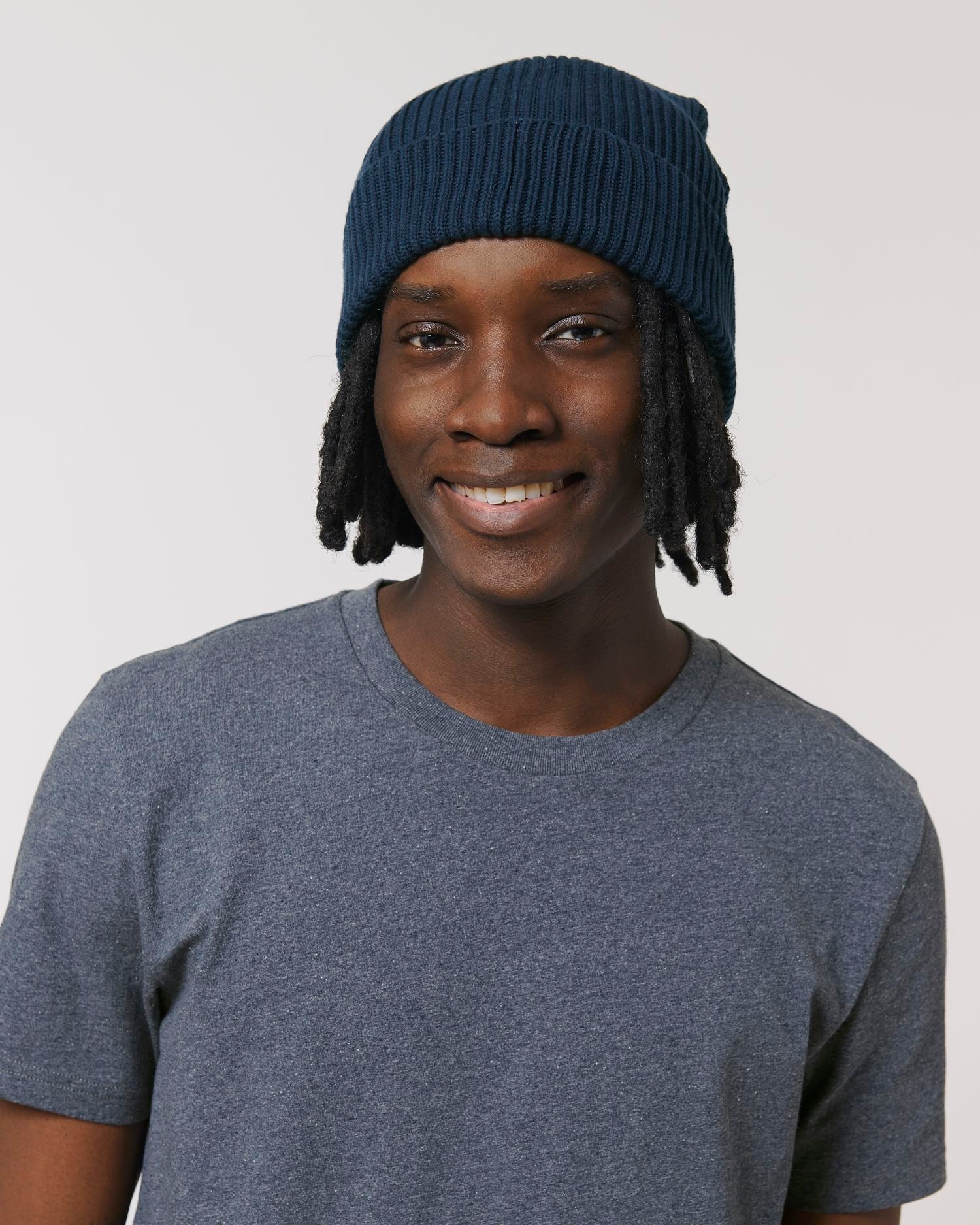 Gerippte Mütze aus Bio-Übergangsmaterial | Fisherman Beanie STAU771