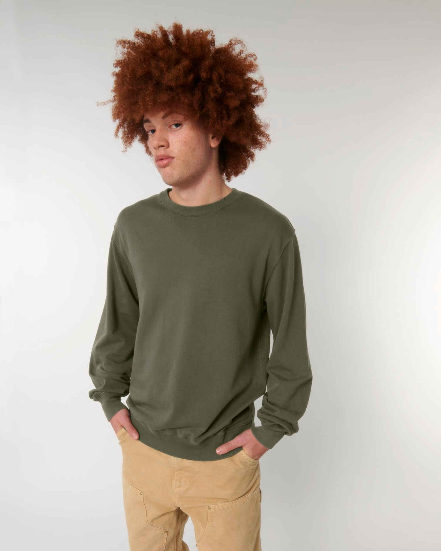 Unisex Garment-Dyed Organic Sweatshirt | Matcher Vintage Crewnecks STSU085