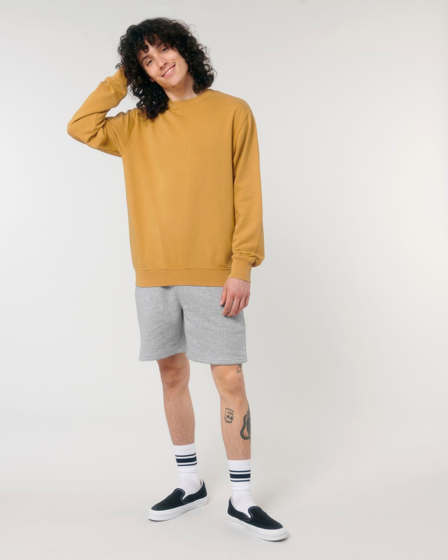Unisex Garment-Dyed Organic Sweatshirt | Matcher Vintage Crewnecks STSU085