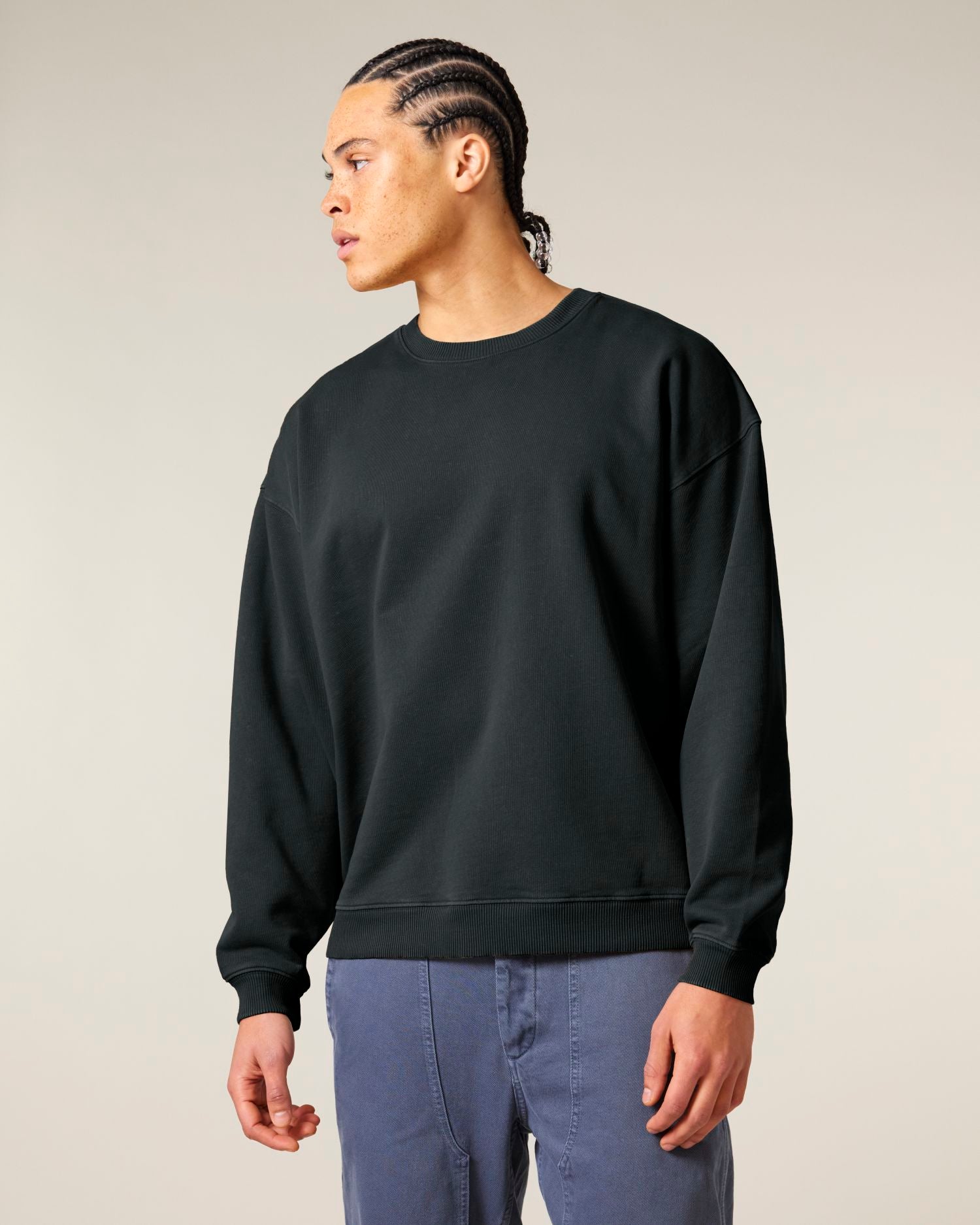 Unisex Organic Oversized Garment Dyed Crew Neck Sweatshirt - 380 GSM | Radder 2.0 Vintage STSU210