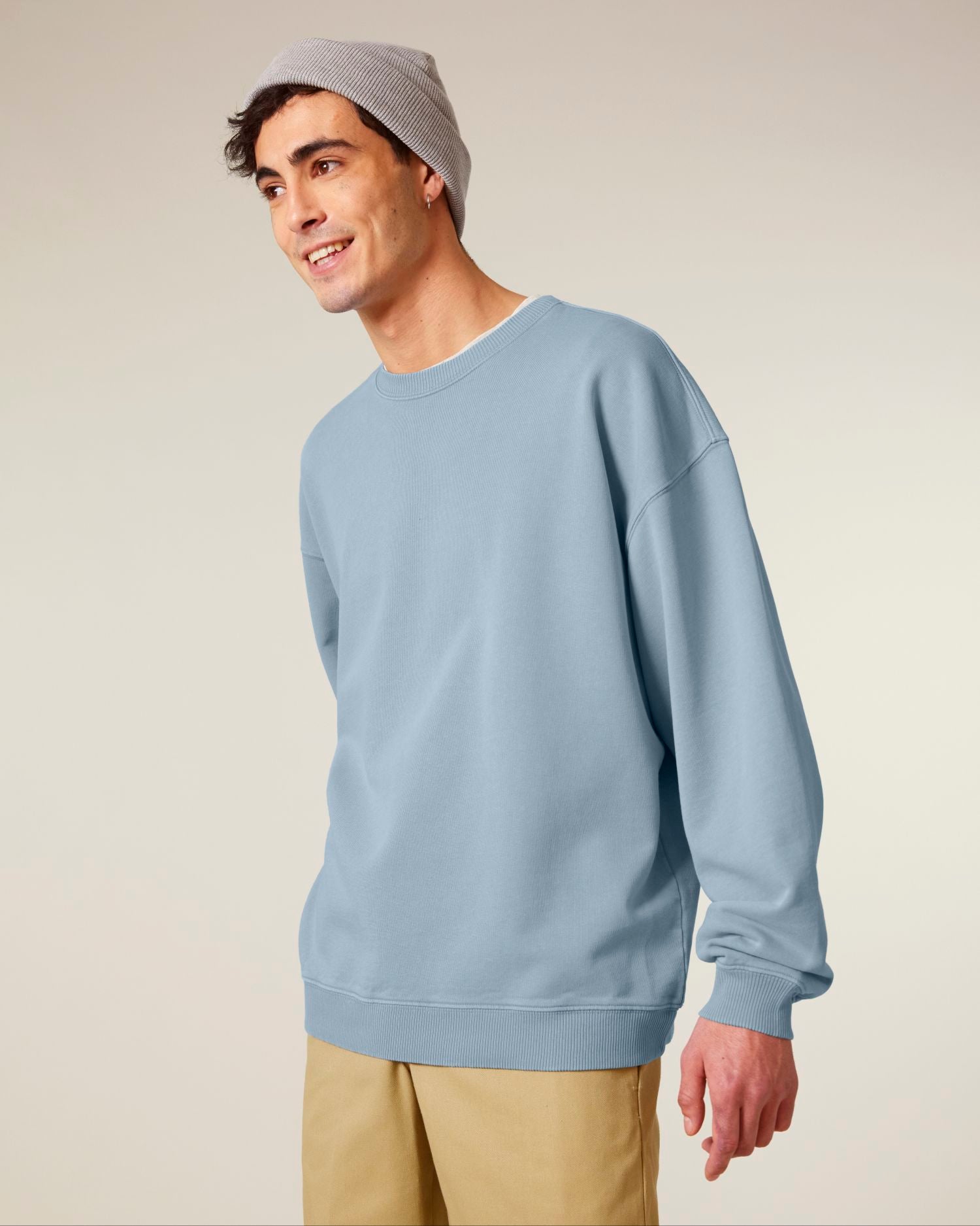 Unisex Organic Oversized Garment Dyed Crew Neck Sweatshirt - 380 GSM | Radder 2.0 Vintage STSU210