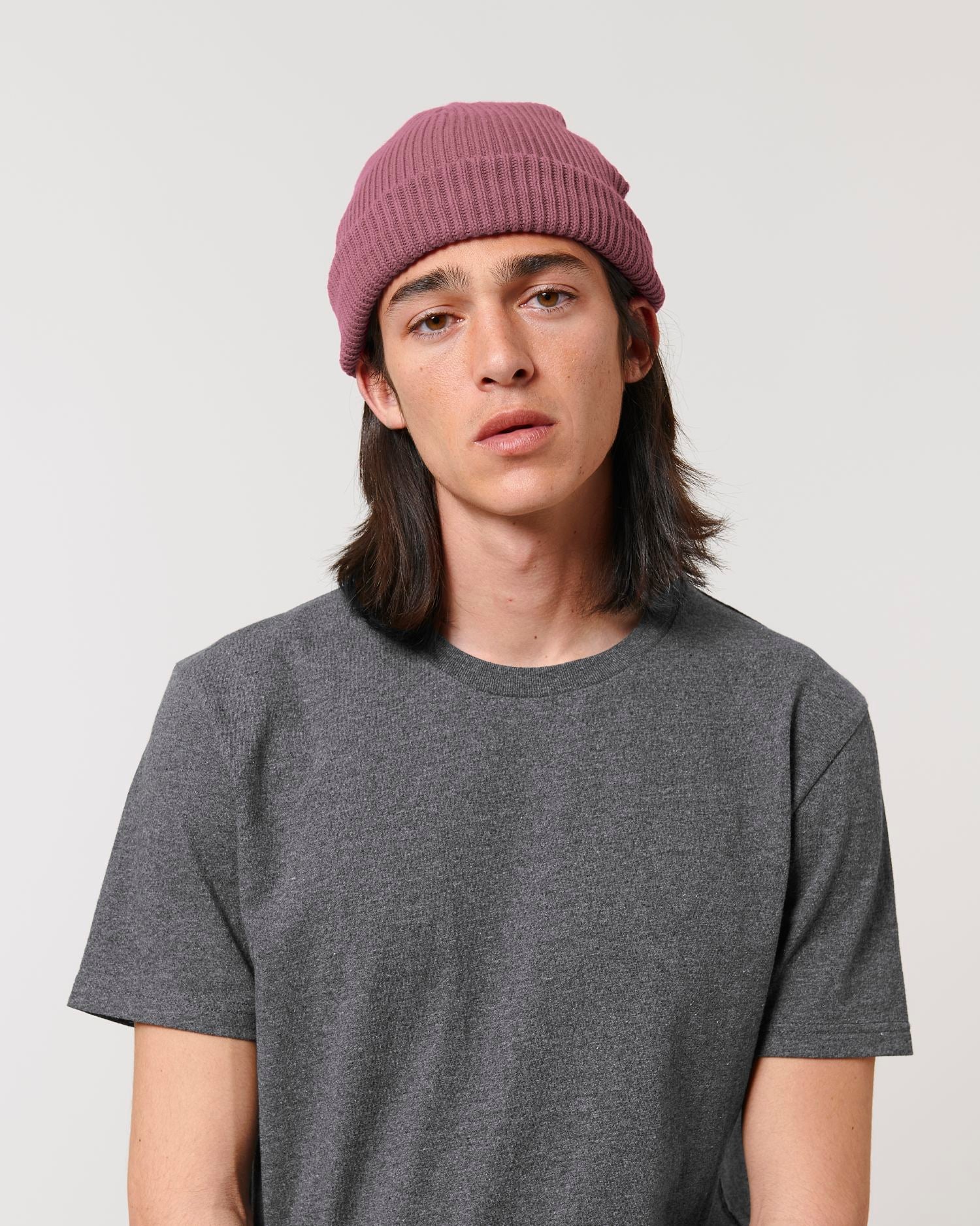 Gerippte Mütze aus Bio-Übergangsmaterial | Fisherman Beanie STAU771