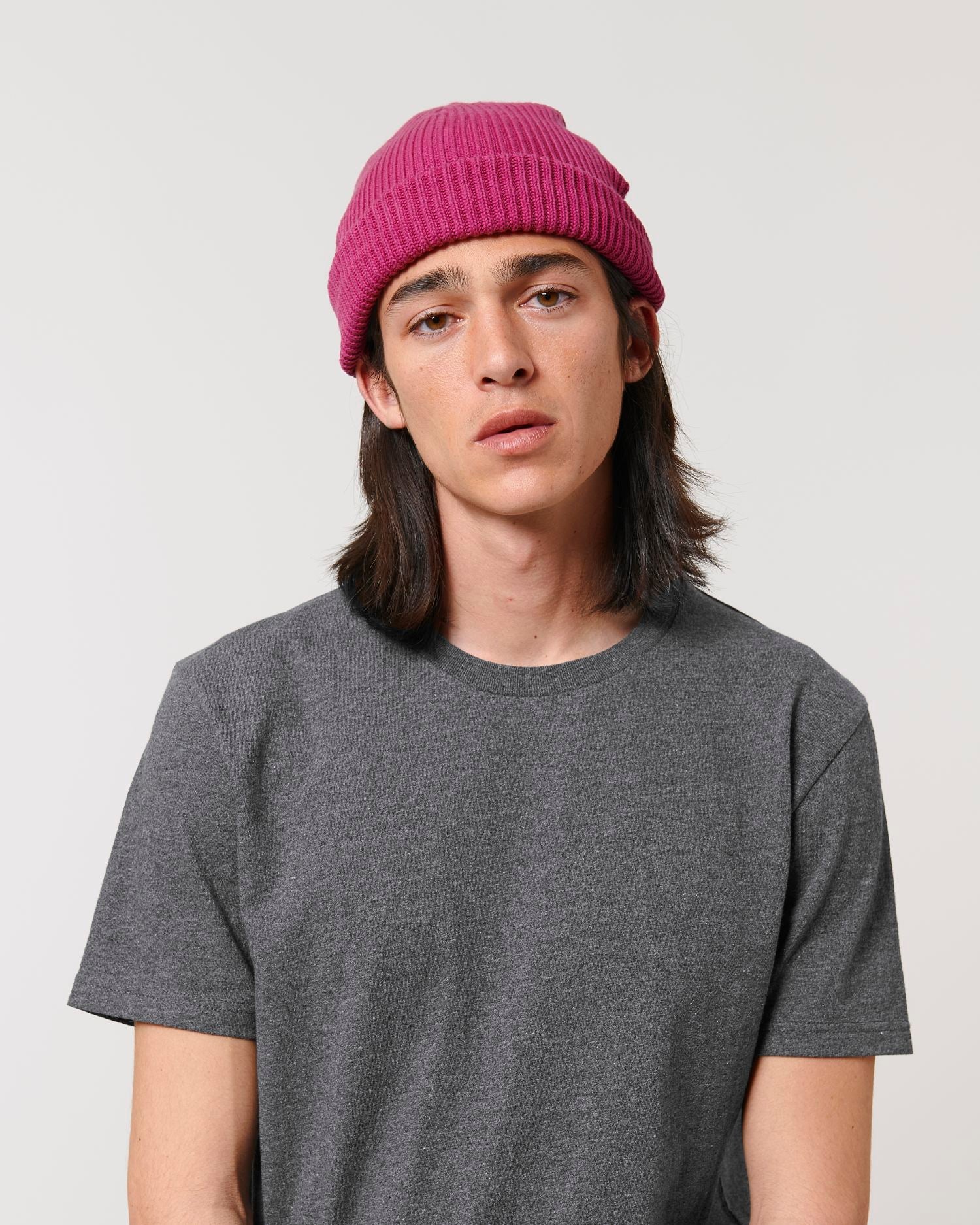 Gerippte Mütze aus Bio-Übergangsmaterial | Fisherman Beanie STAU771