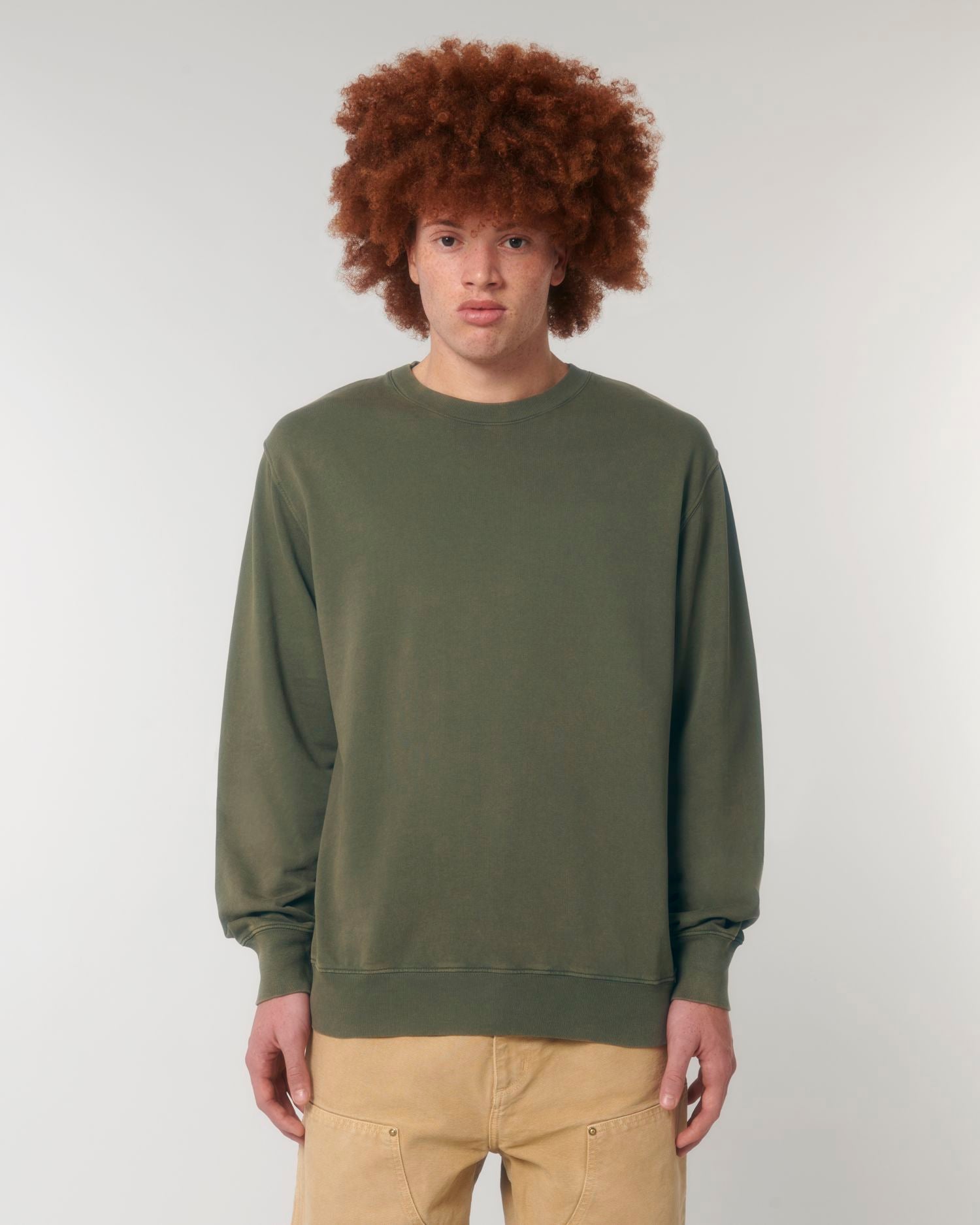 Unisex Garment-Dyed Organic Sweatshirt | Matcher Vintage Crewnecks STSU085