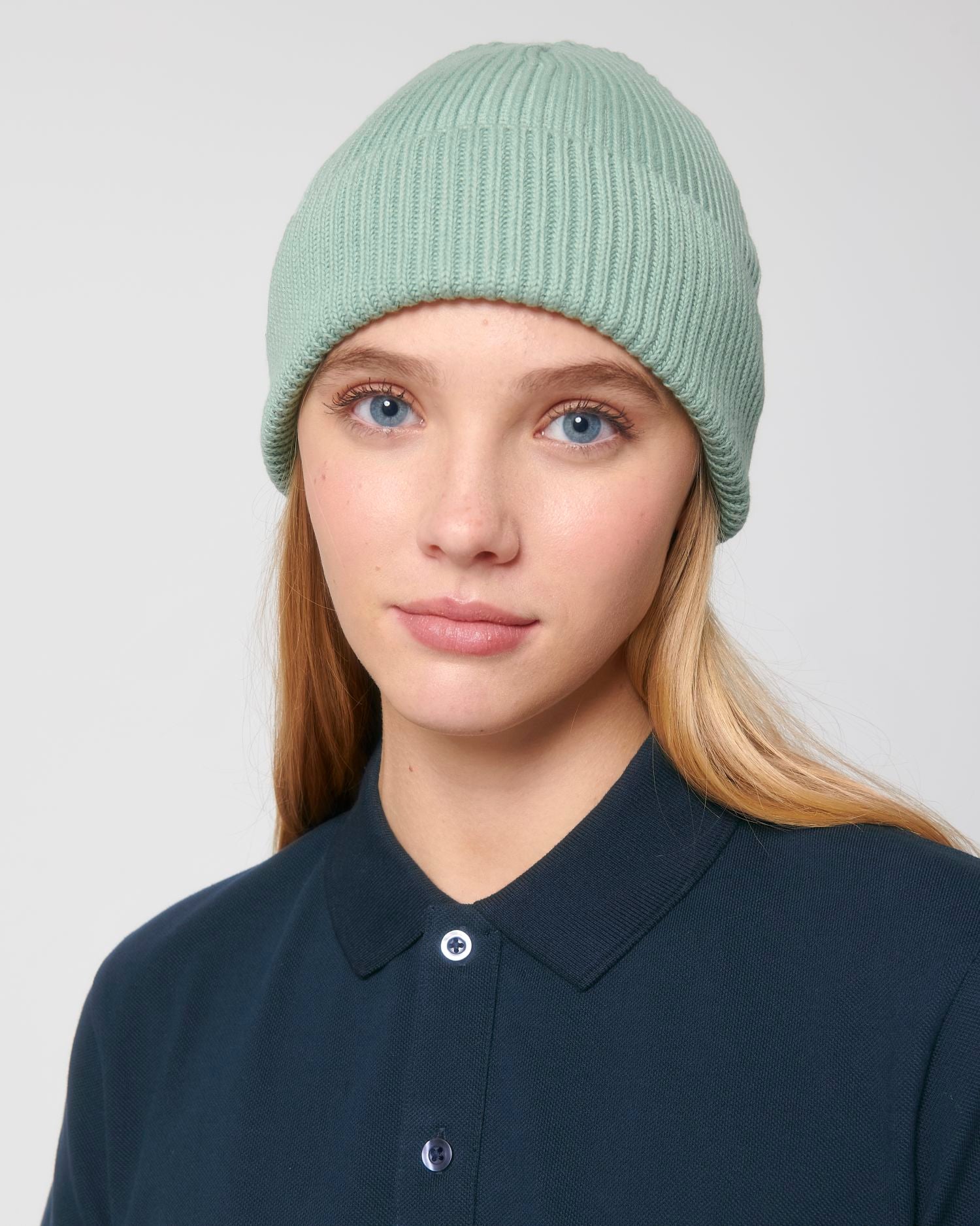 Gerippte Mütze aus Bio-Übergangsmaterial | Fisherman Beanie STAU771