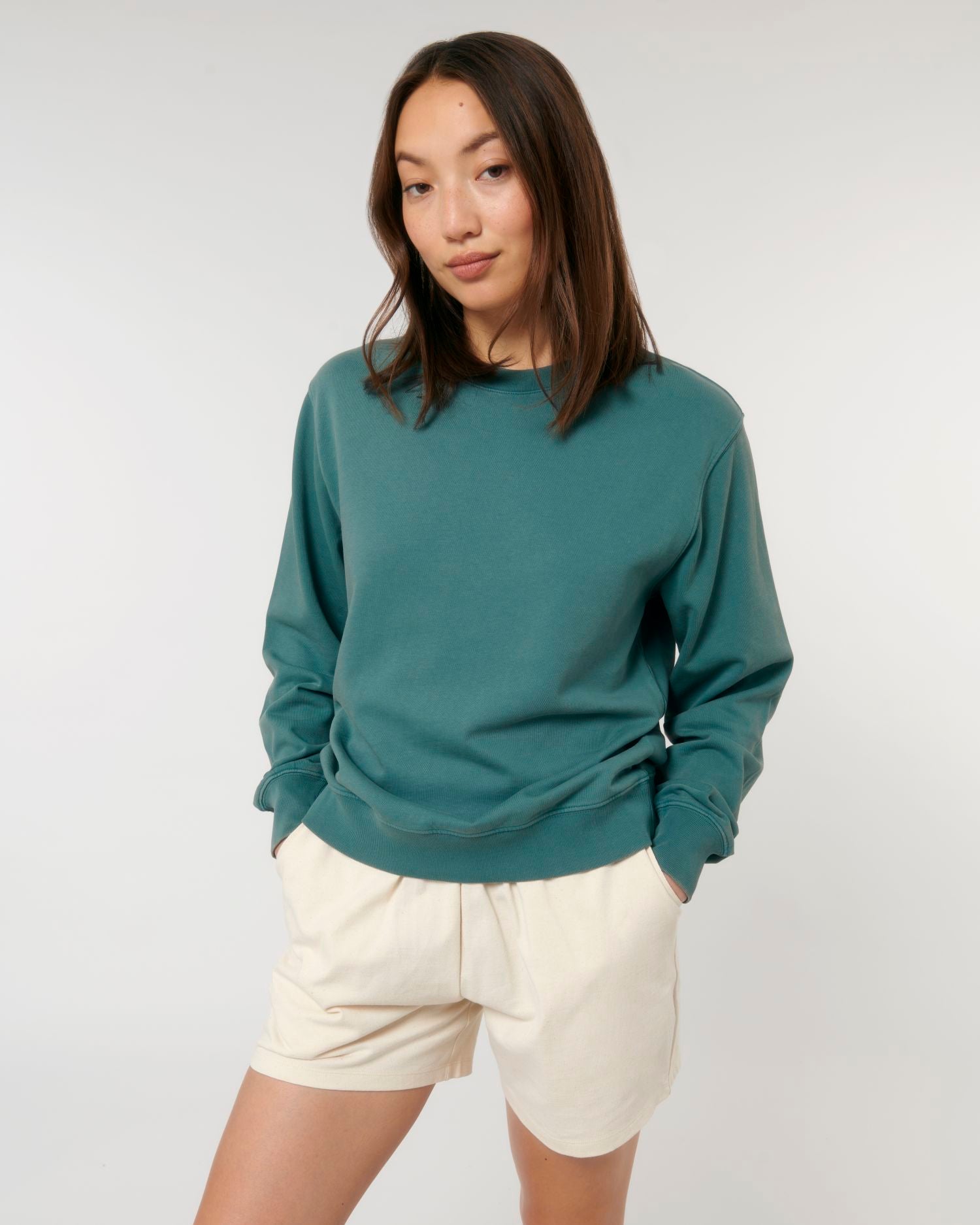Unisex Garment-Dyed Organic Sweatshirt | Matcher Vintage Crewnecks STSU085