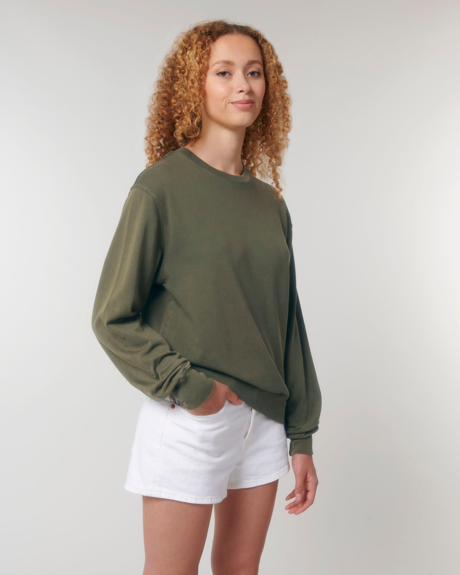 Unisex Garment-Dyed Organic Sweatshirt | Matcher Vintage Crewnecks STSU085