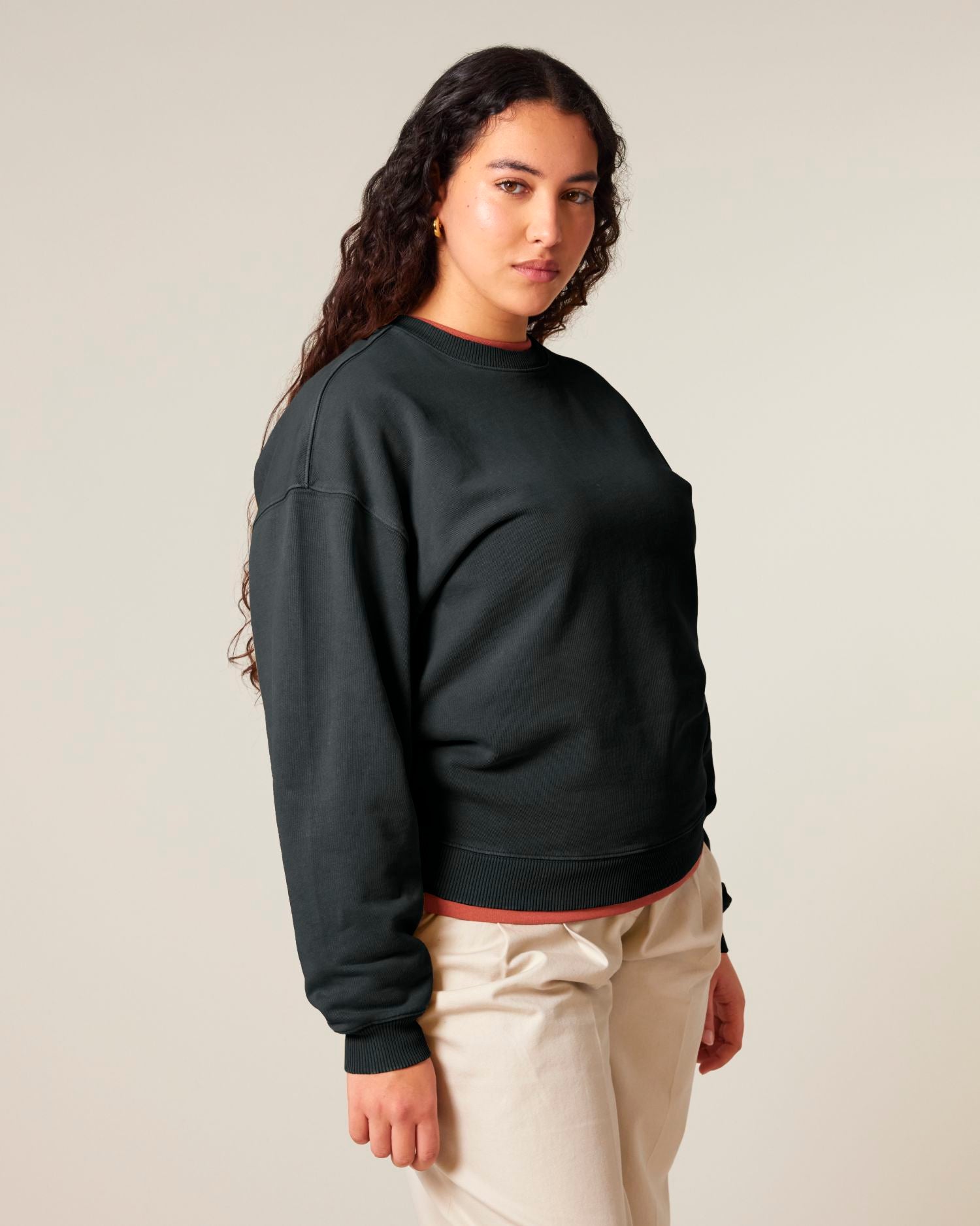Unisex Organic Oversized Garment Dyed Crew Neck Sweatshirt - 380 GSM | Radder 2.0 Vintage STSU210