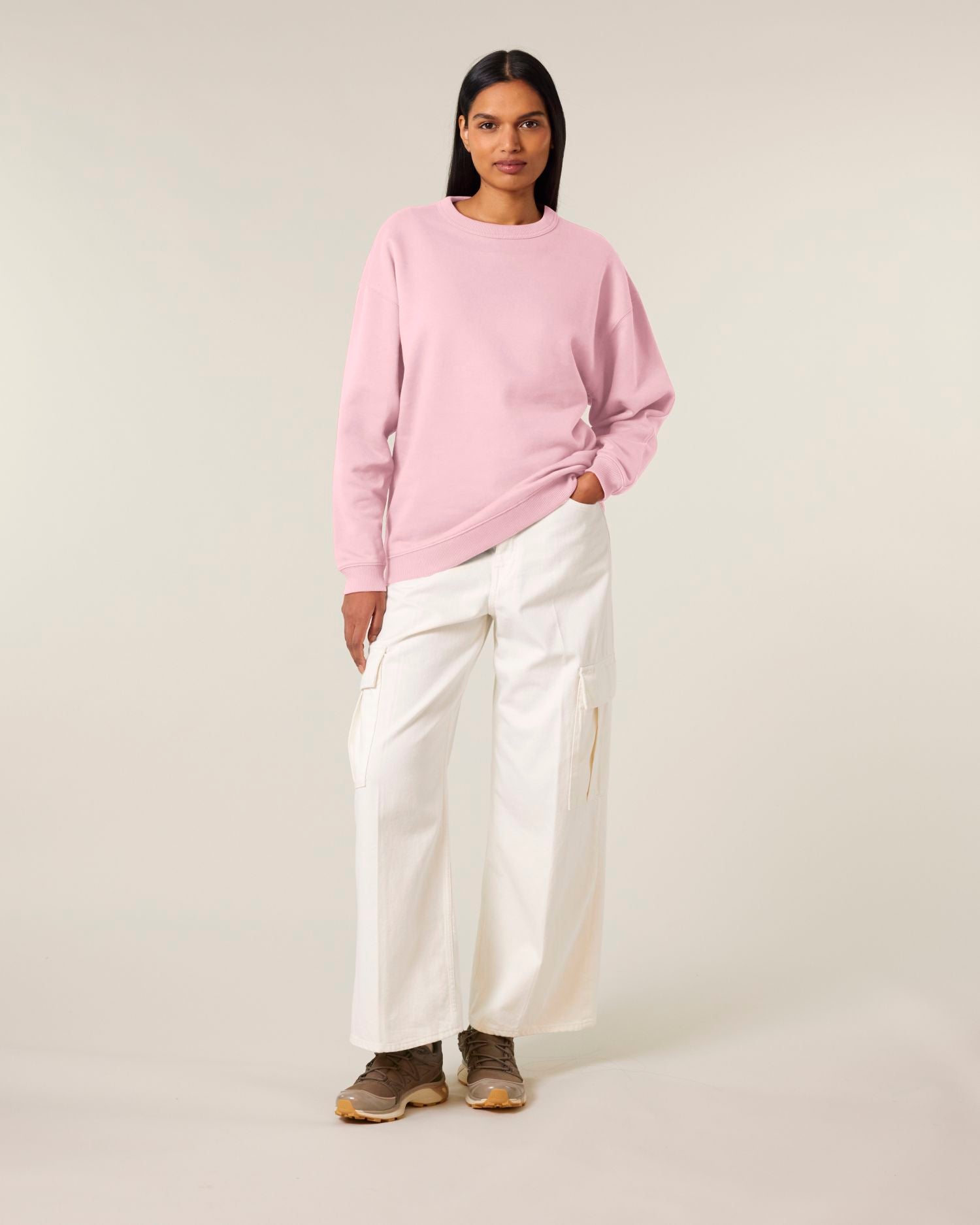 Dames Oversized Organisch Katoenen Crew Neck Sweatshirt - 300 GSM | Stella Paloma STSW218