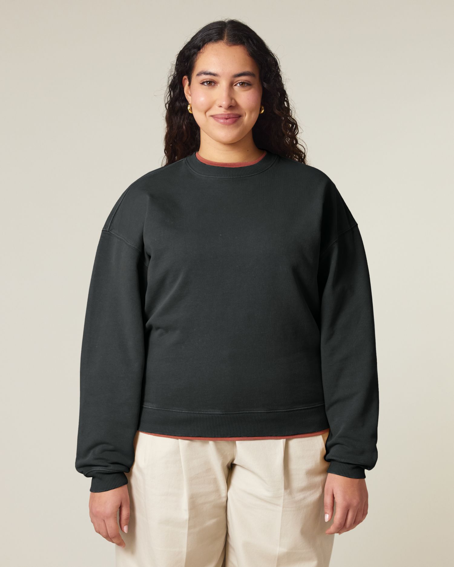 Unisex Organic Oversized Garment Dyed Crew Neck Sweatshirt - 380 GSM | Radder 2.0 Vintage STSU210