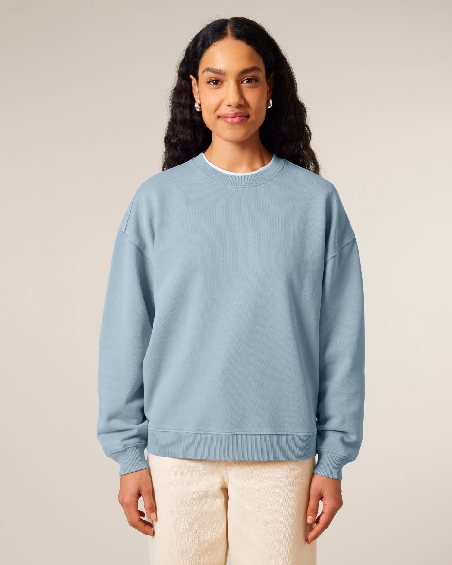 Unisex Organic Oversized Garment Dyed Crew Neck Sweatshirt - 380 GSM | Radder 2.0 Vintage STSU210