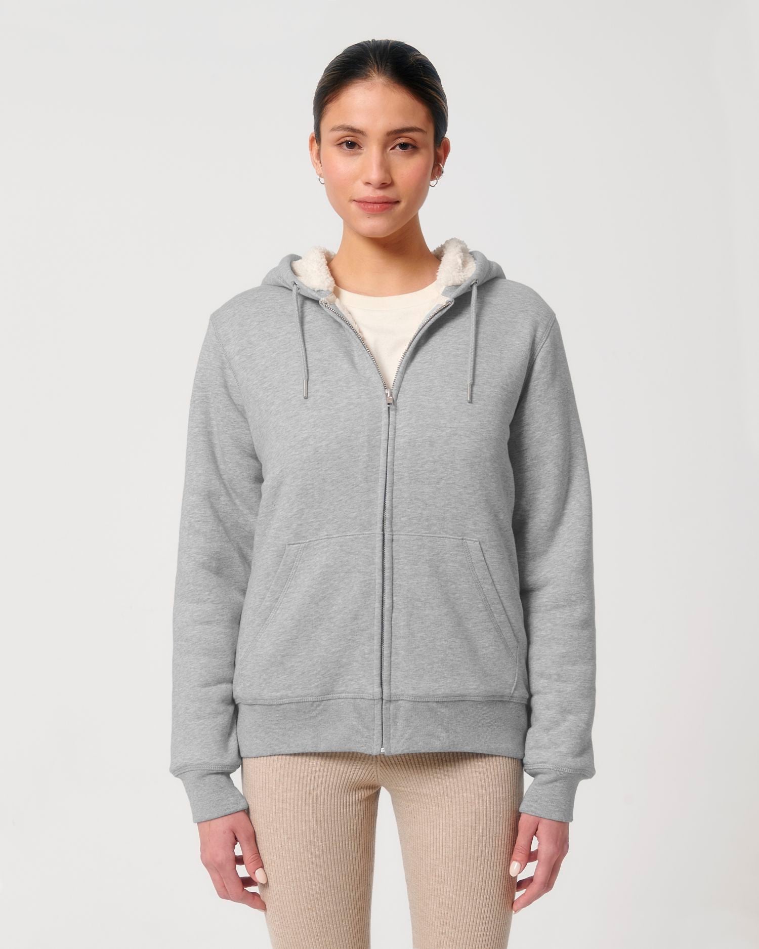 Unisex Bio-Sherpa-gefütterter Zip-Hoodie - 350 g/m² | Hygger Sherpa STSU956