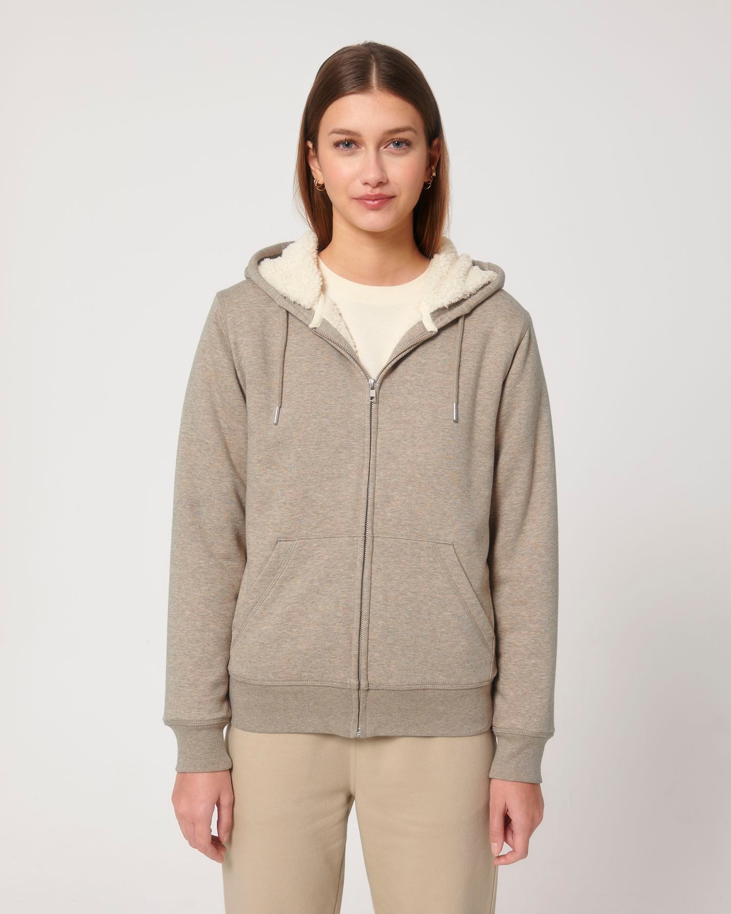 Unisex Bio-Sherpa-gefütterter Zip-Hoodie - 350 g/m² | Hygger Sherpa STSU956