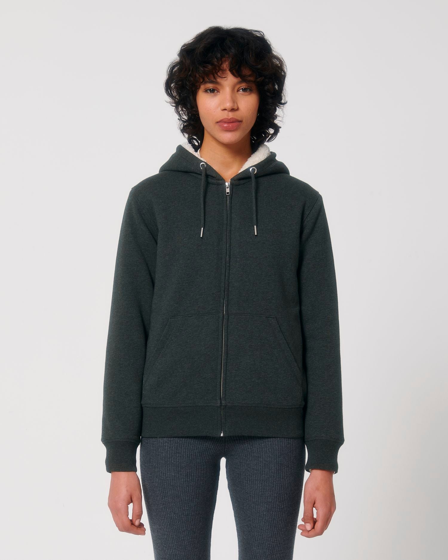 Unisex Bio-Sherpa-gefütterter Zip-Hoodie - 350 g/m² | Hygger Sherpa STSU956