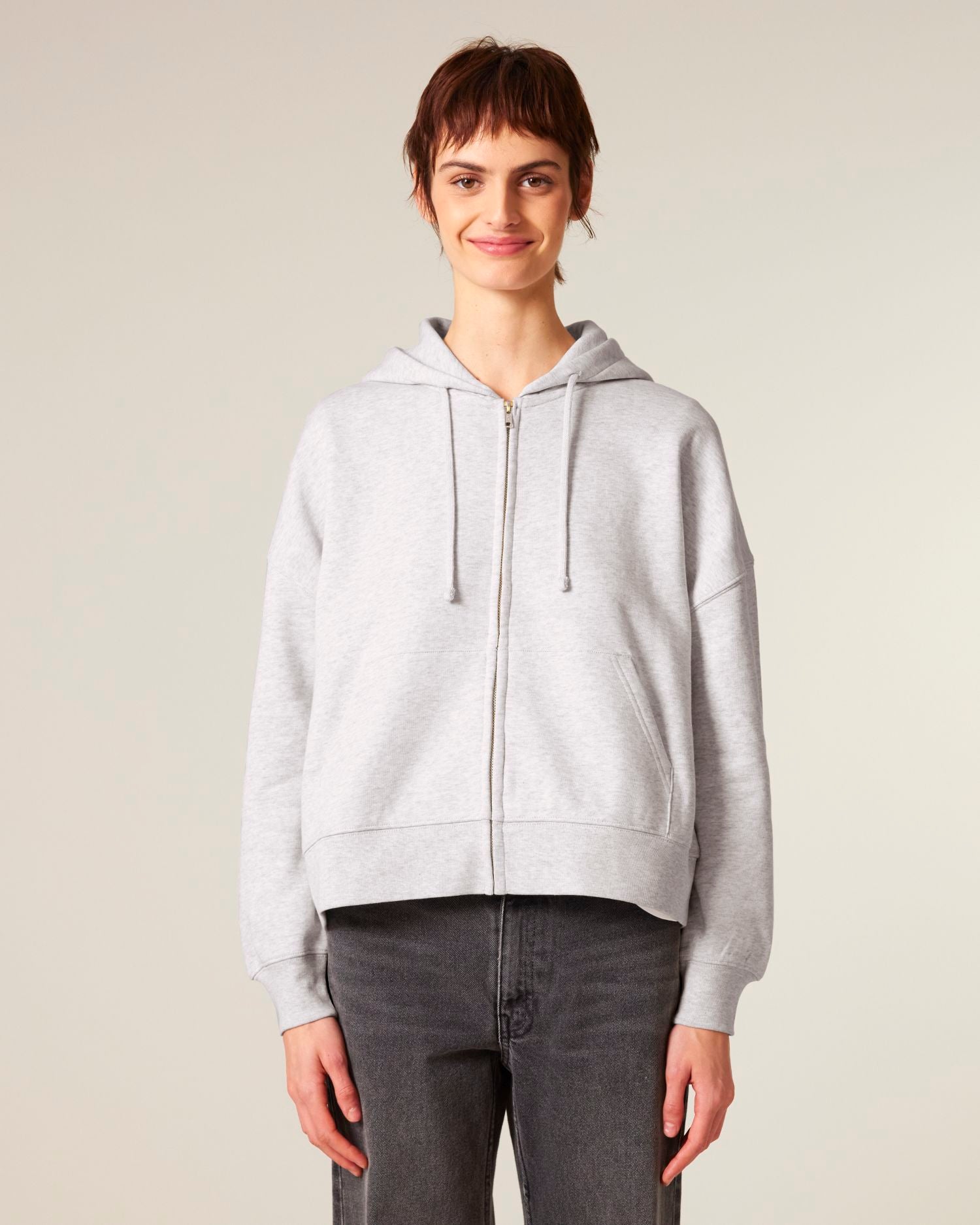 Dames biologische hoodie met rits - 300 GSM | Stella Ida STSW214