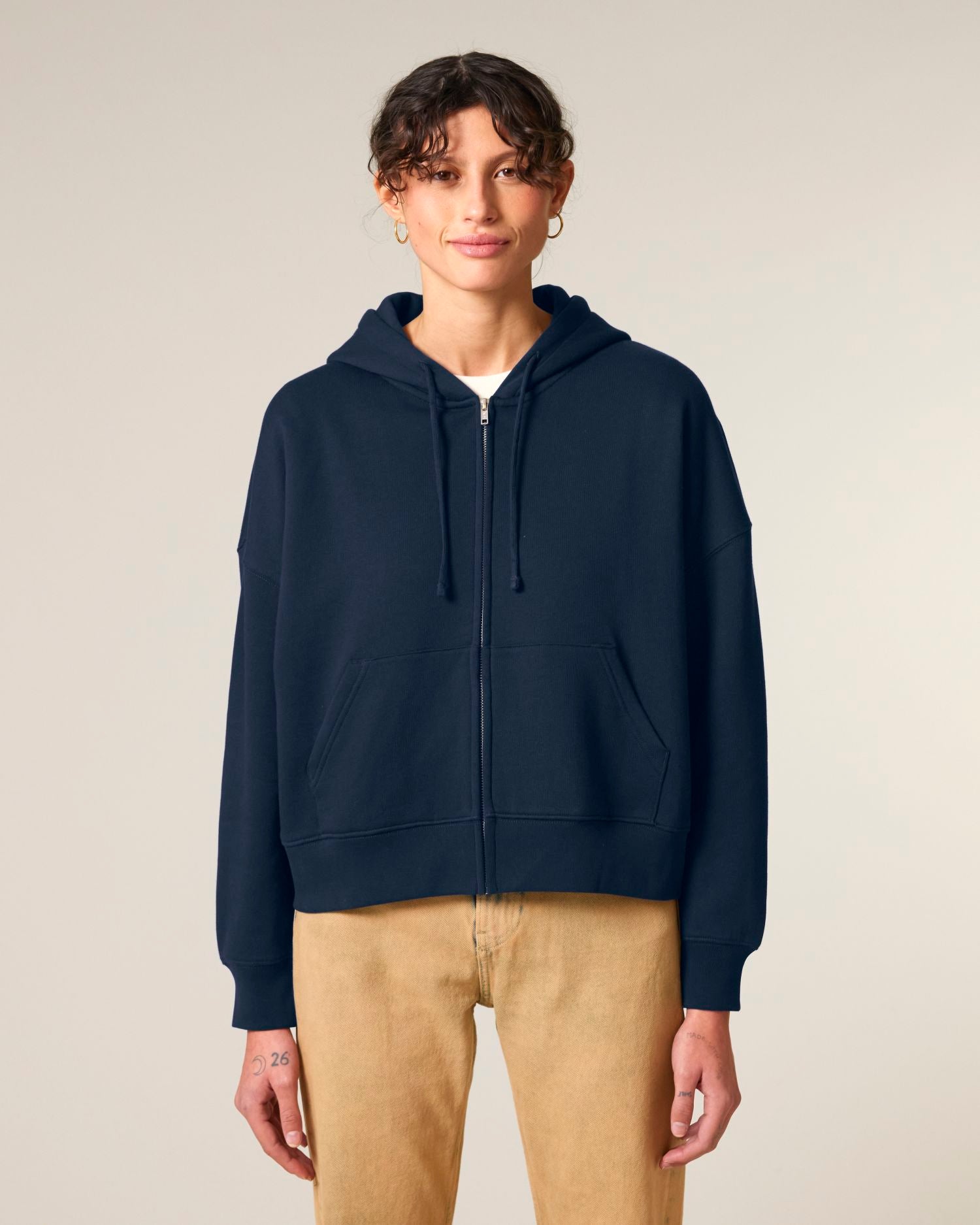 Dames biologische hoodie met rits - 300 GSM | Stella Ida STSW214