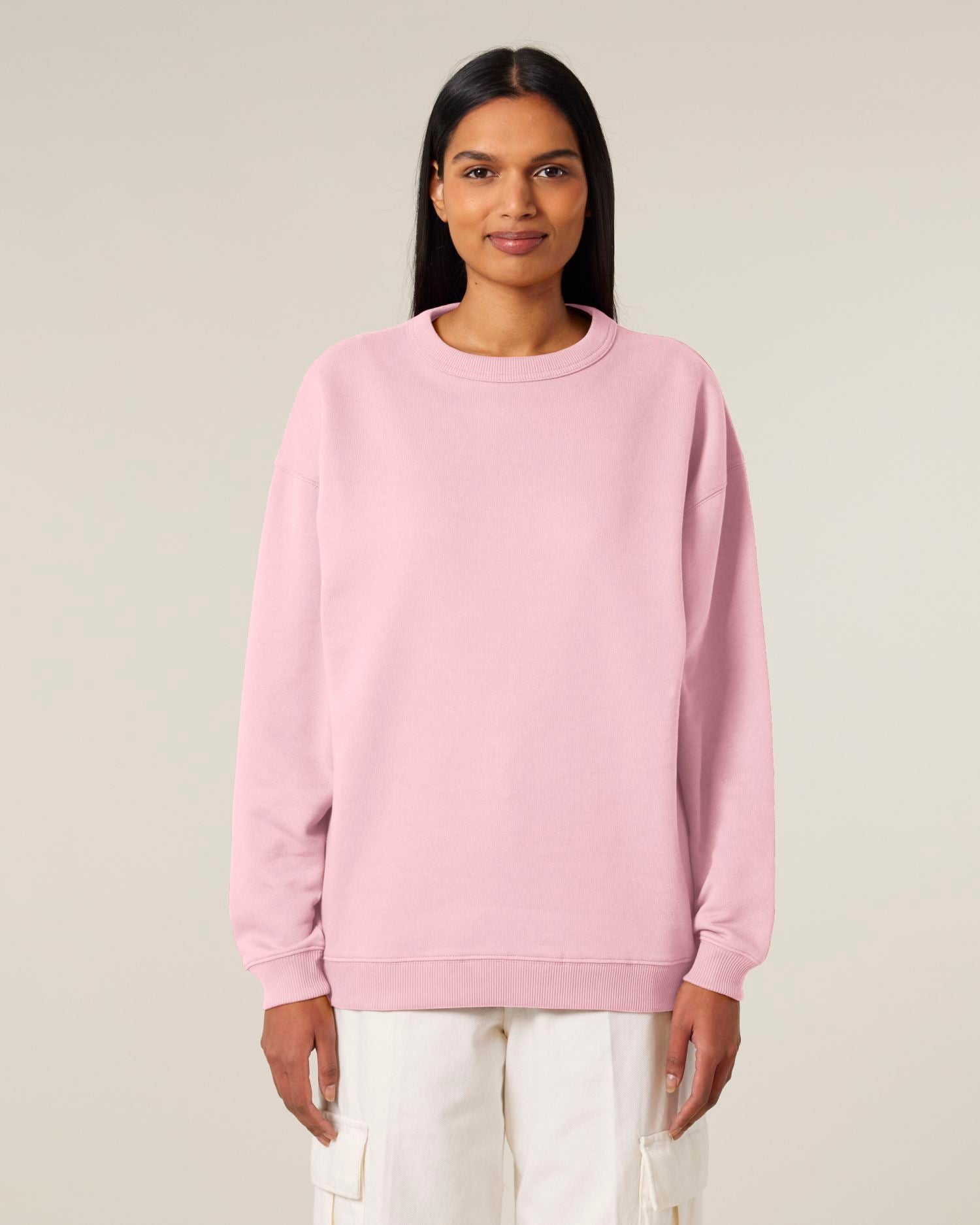 Dames Oversized Organisch Katoenen Crew Neck Sweatshirt - 300 GSM | Stella Paloma STSW218