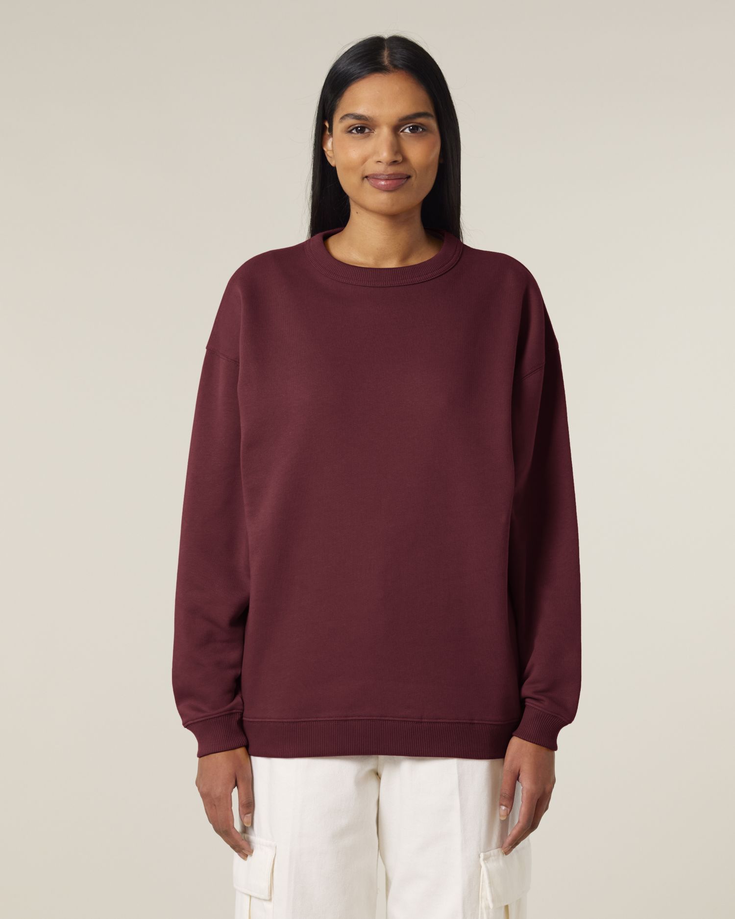Dames Oversized Organisch Katoenen Crew Neck Sweatshirt - 300 GSM | Stella Paloma STSW218