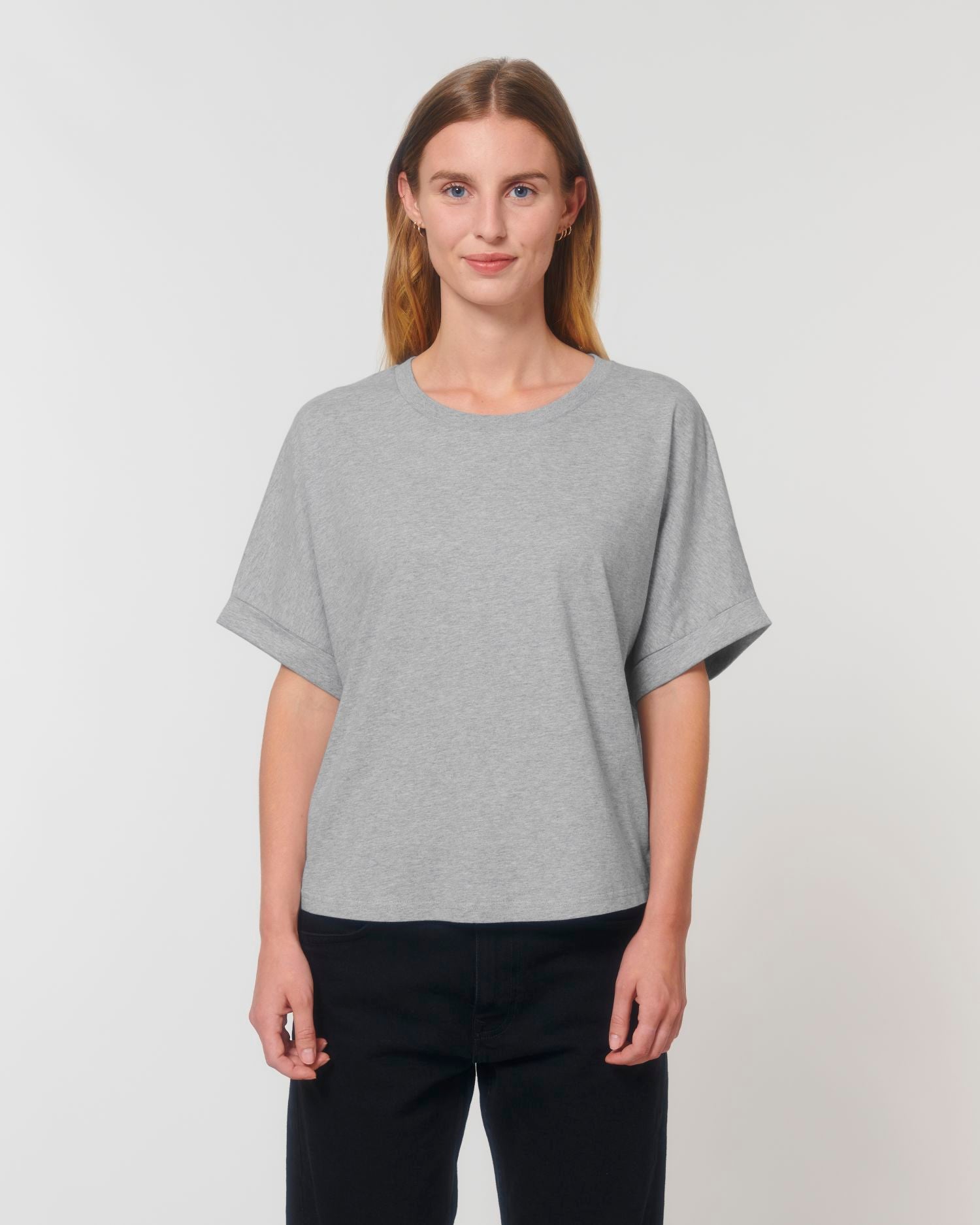 Dames Oversized T-shirt met Opgerolde Mouwen - 155 g/m² | Stella Collider T-shirt STTW089