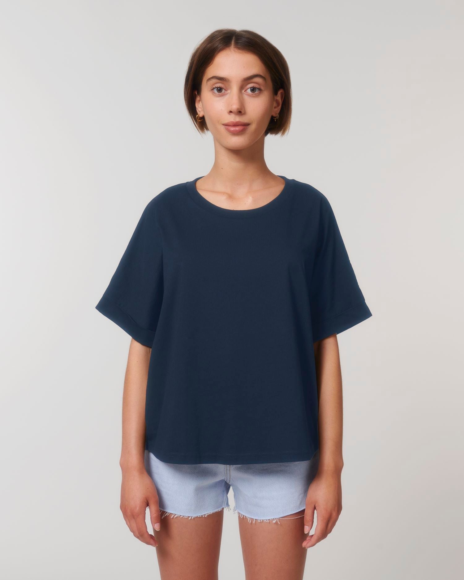 Dames Oversized T-shirt met Opgerolde Mouwen - 155 g/m² | Stella Collider T-shirt STTW089