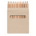Lápices de colores de 12 colores en caja de cartón reciclado | ARCOLOR IT1047
